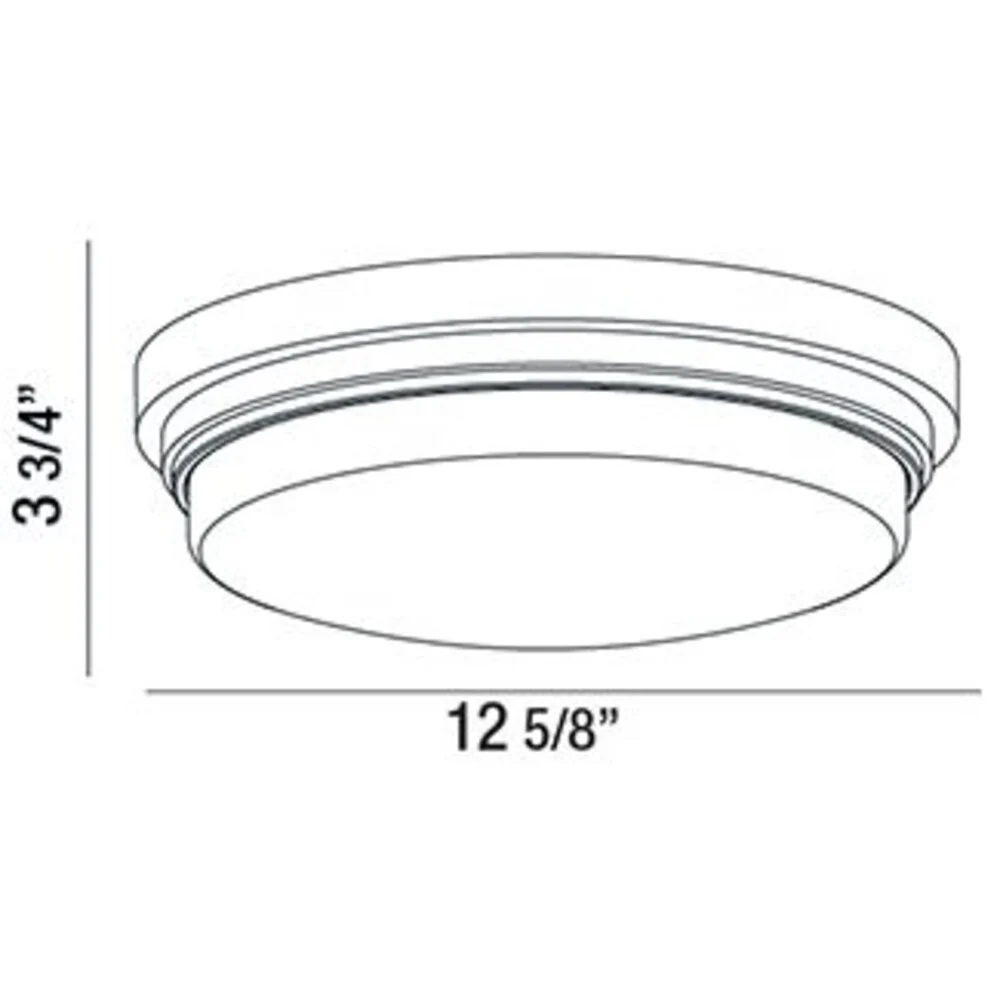 1-Light Satin Nickel LED Flush Mount Ceiling Light - Image 3