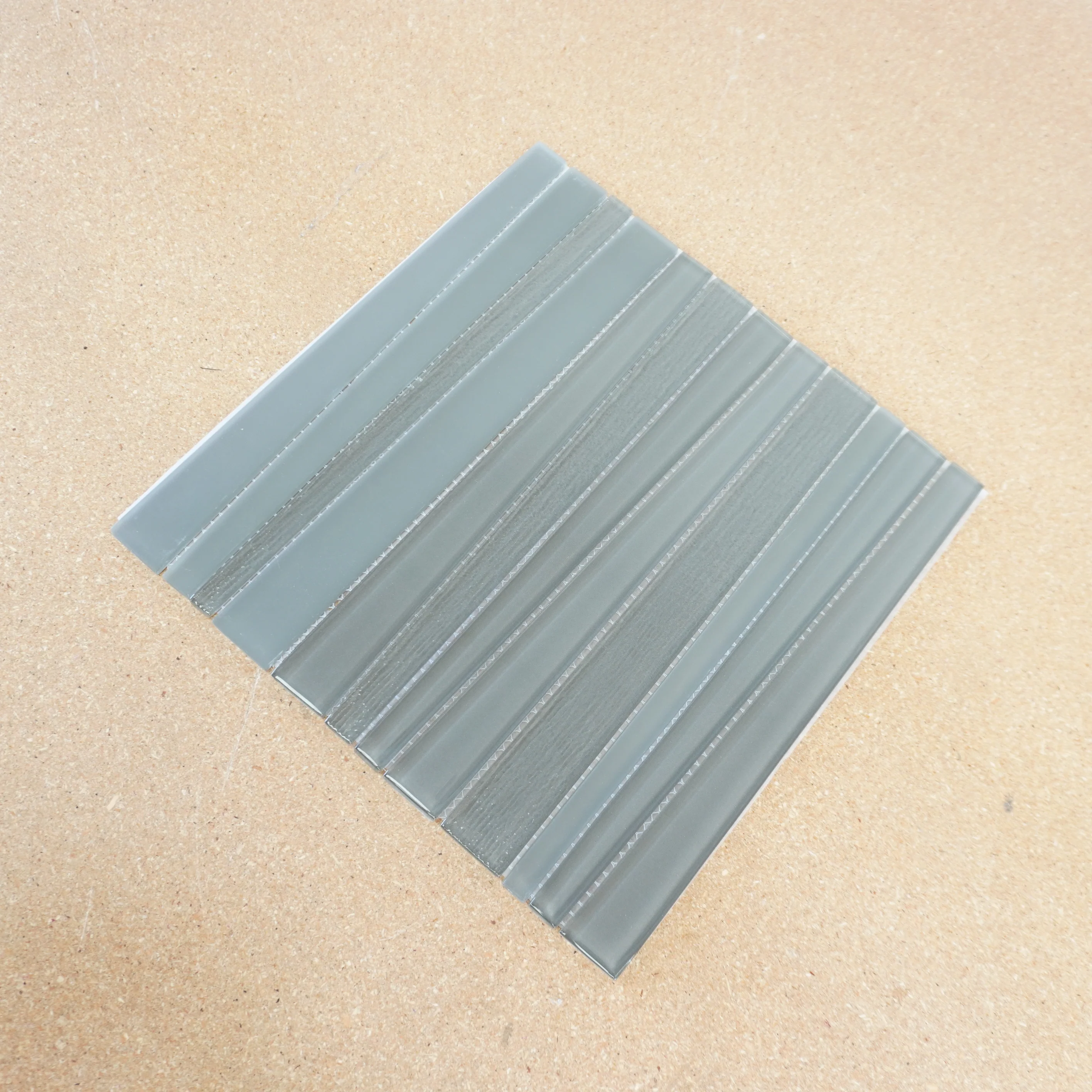12x12-inch Glass Mosaic Tiles in Dark Taupe 13.6 sq. ft. (14pcs) - Image 2