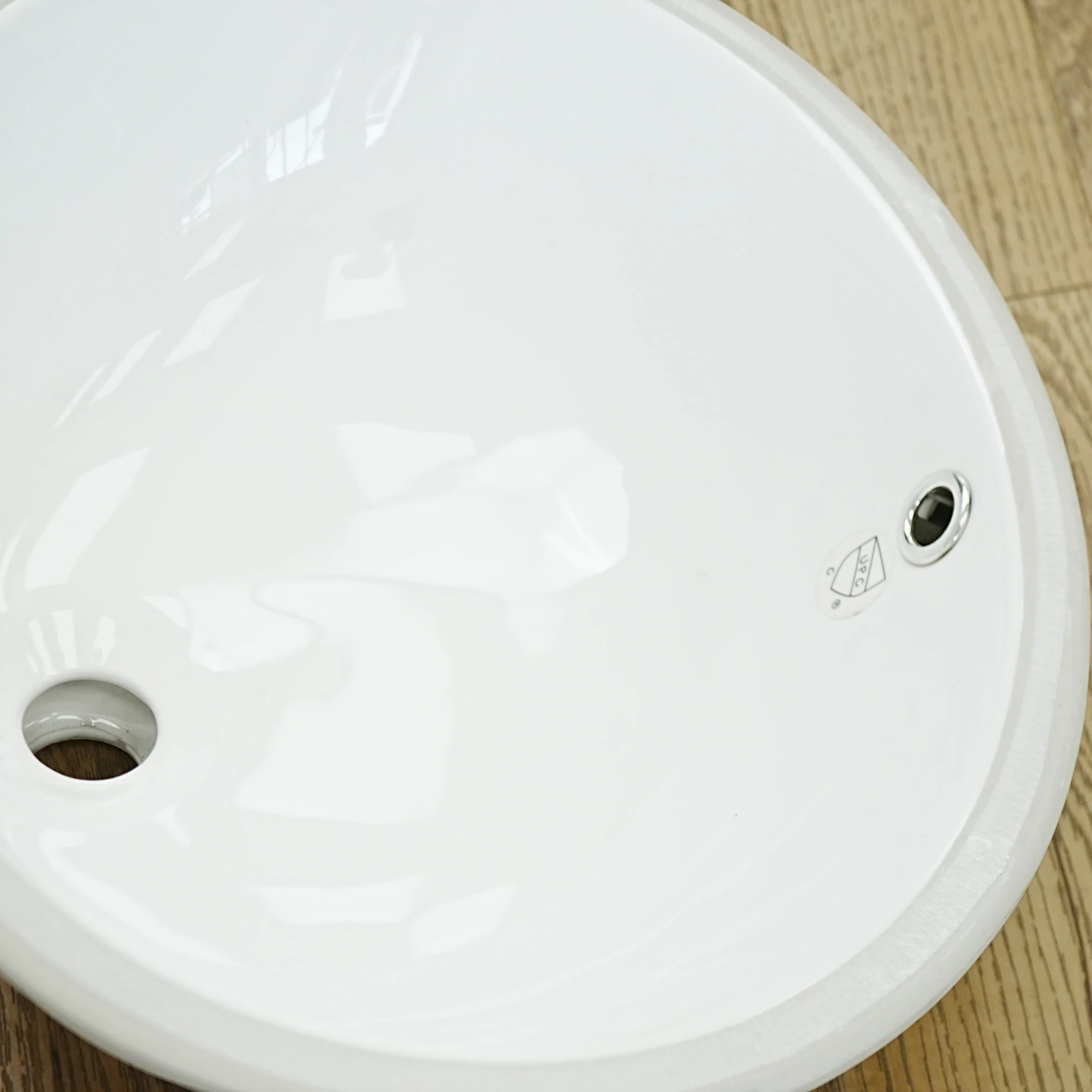 18x15-nch – White Ceramic Drop‑In Bathroom Sink – Gloss Finish - Image 6