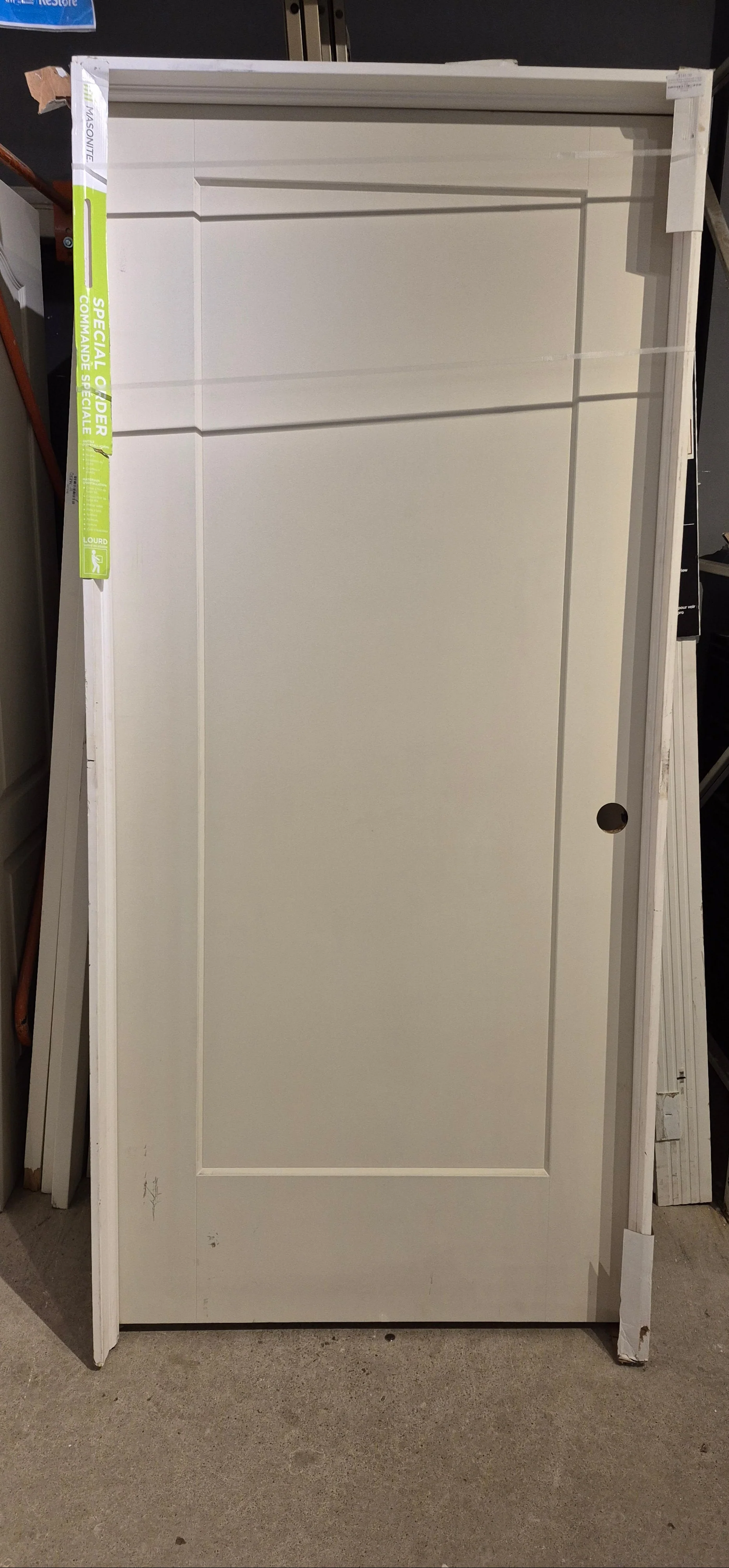 36-inch x 80-inch x 4 9/16-inch 1-Panel Solid Core Single Prehung Interior Door LH (NH) - Image 2