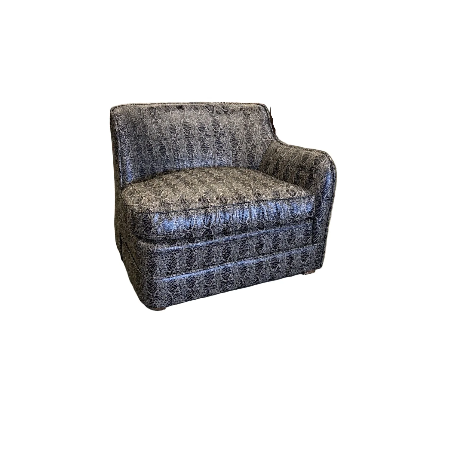 37-Inch Faux Snakeskin Arm Chair - Image 3