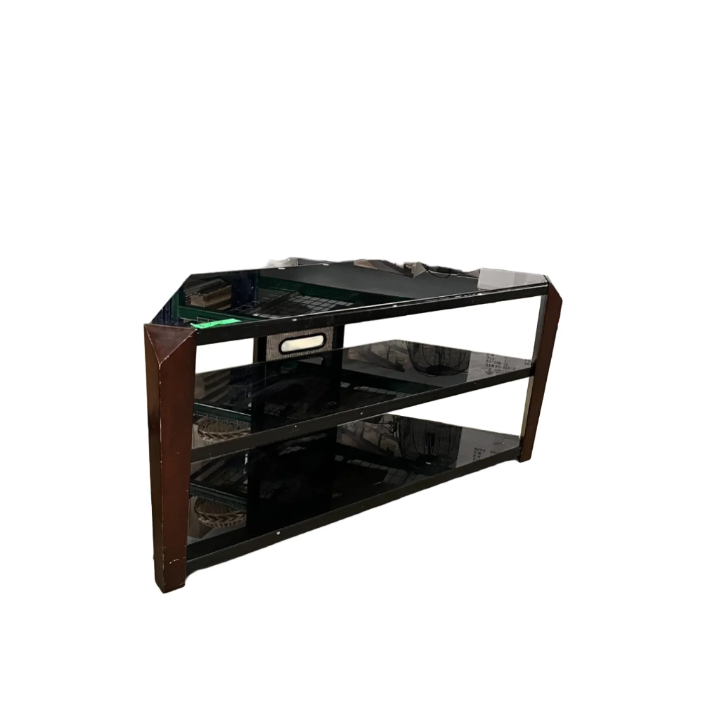 48-Inch Black Glass TV Stand - Image 2