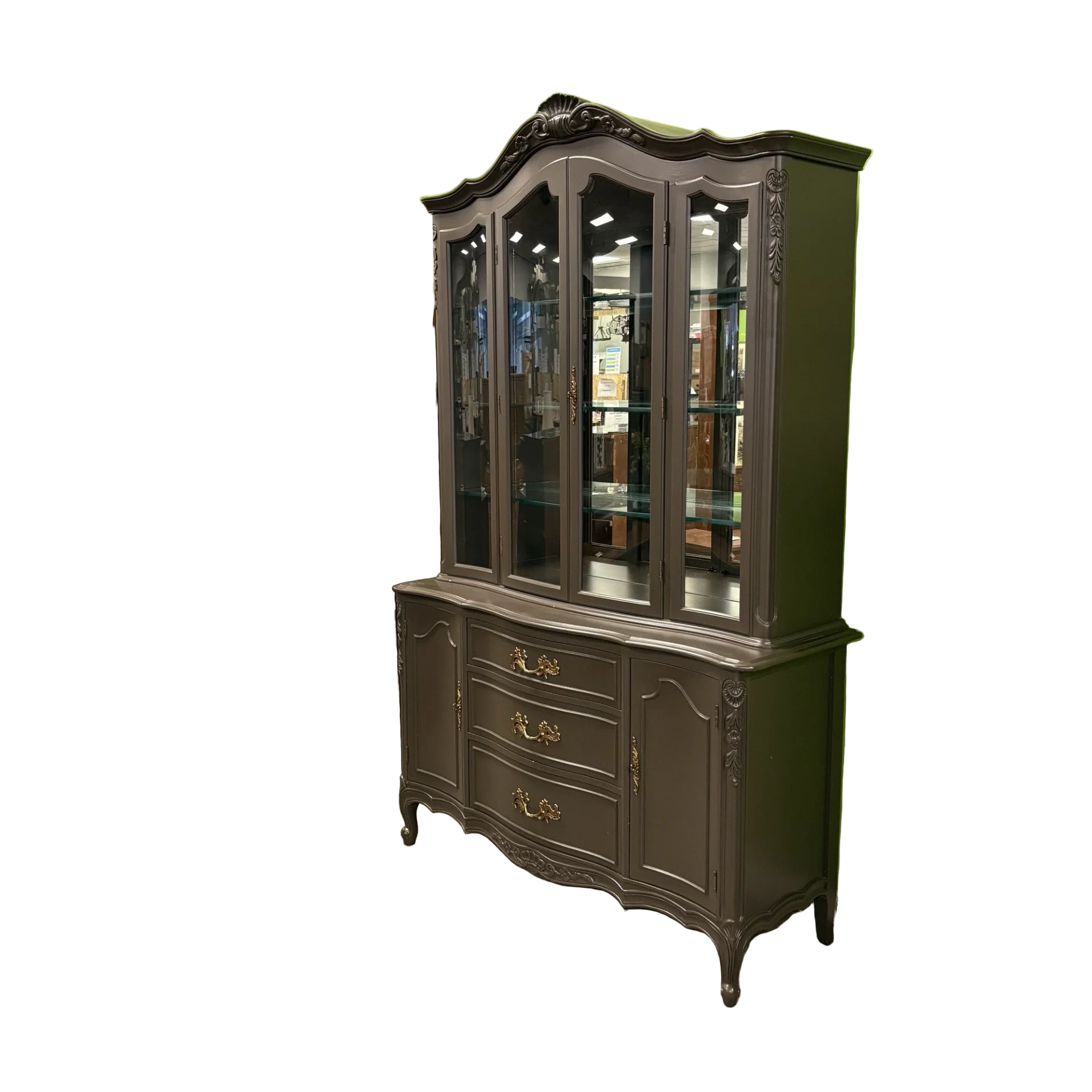 53-Inch French Provincial Hutch - Image 2