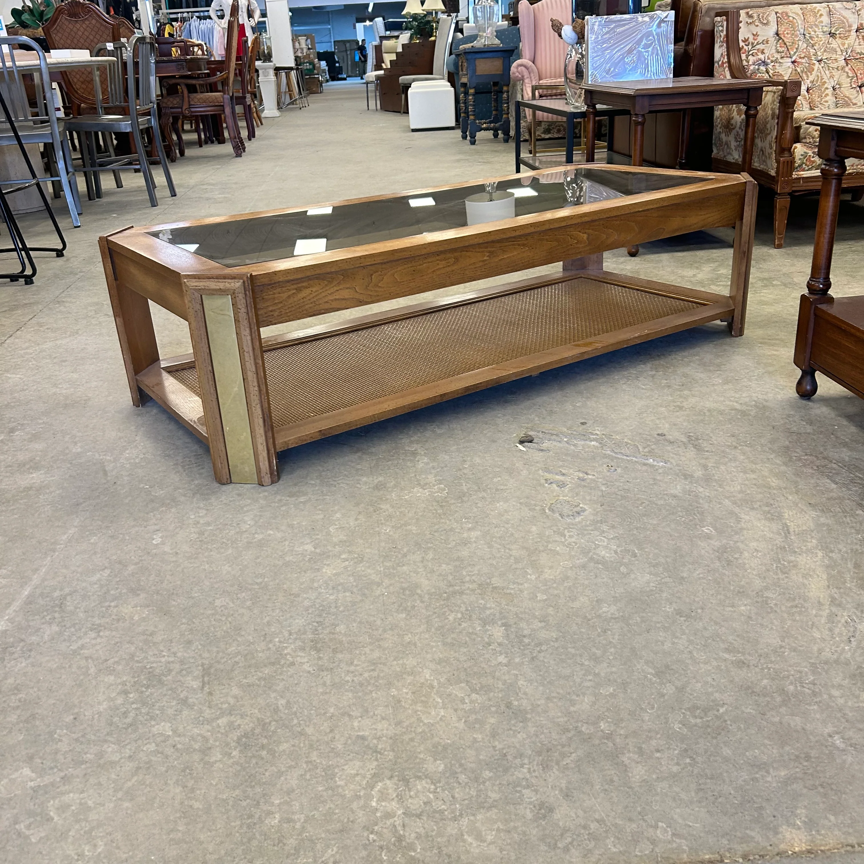 54-inch Glass Top Coffee Table - Image 2