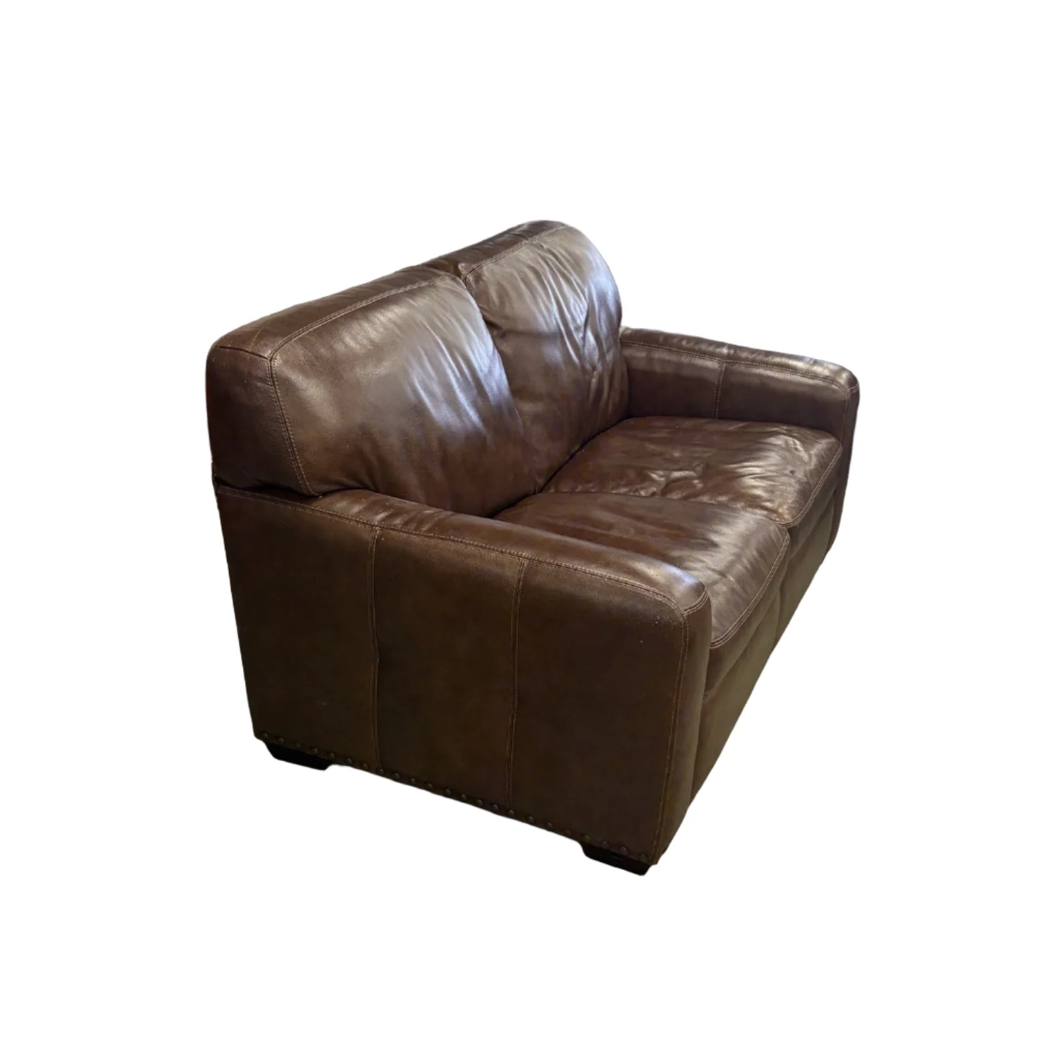 63-Inch American Classic Leather Love Seat - Image 3