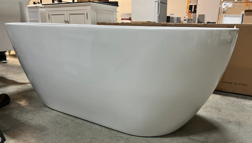 63" x 30" Freestanding Soaking Acrylic Bathtub - Image 3