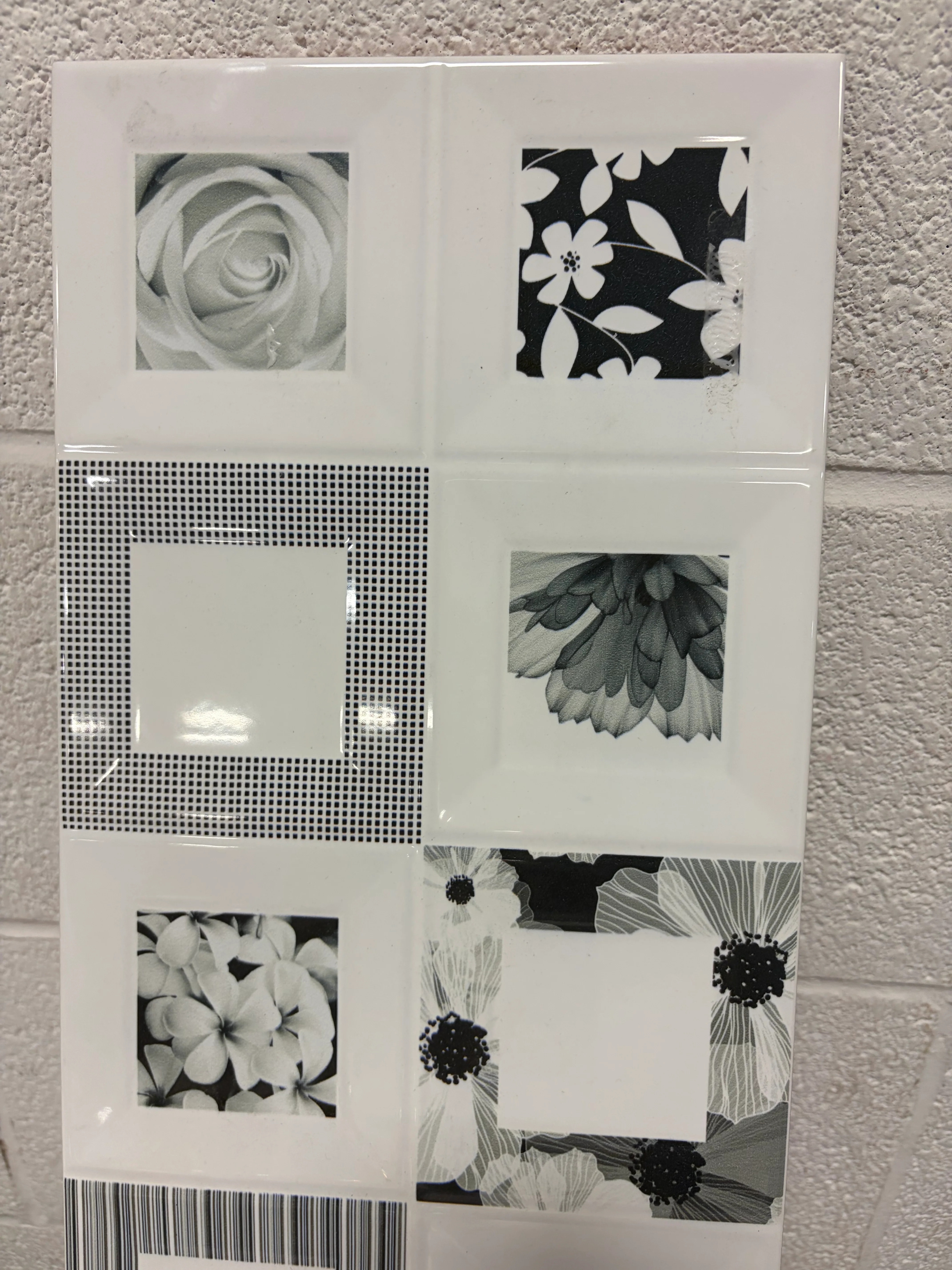 7" x 19" Floral Tile