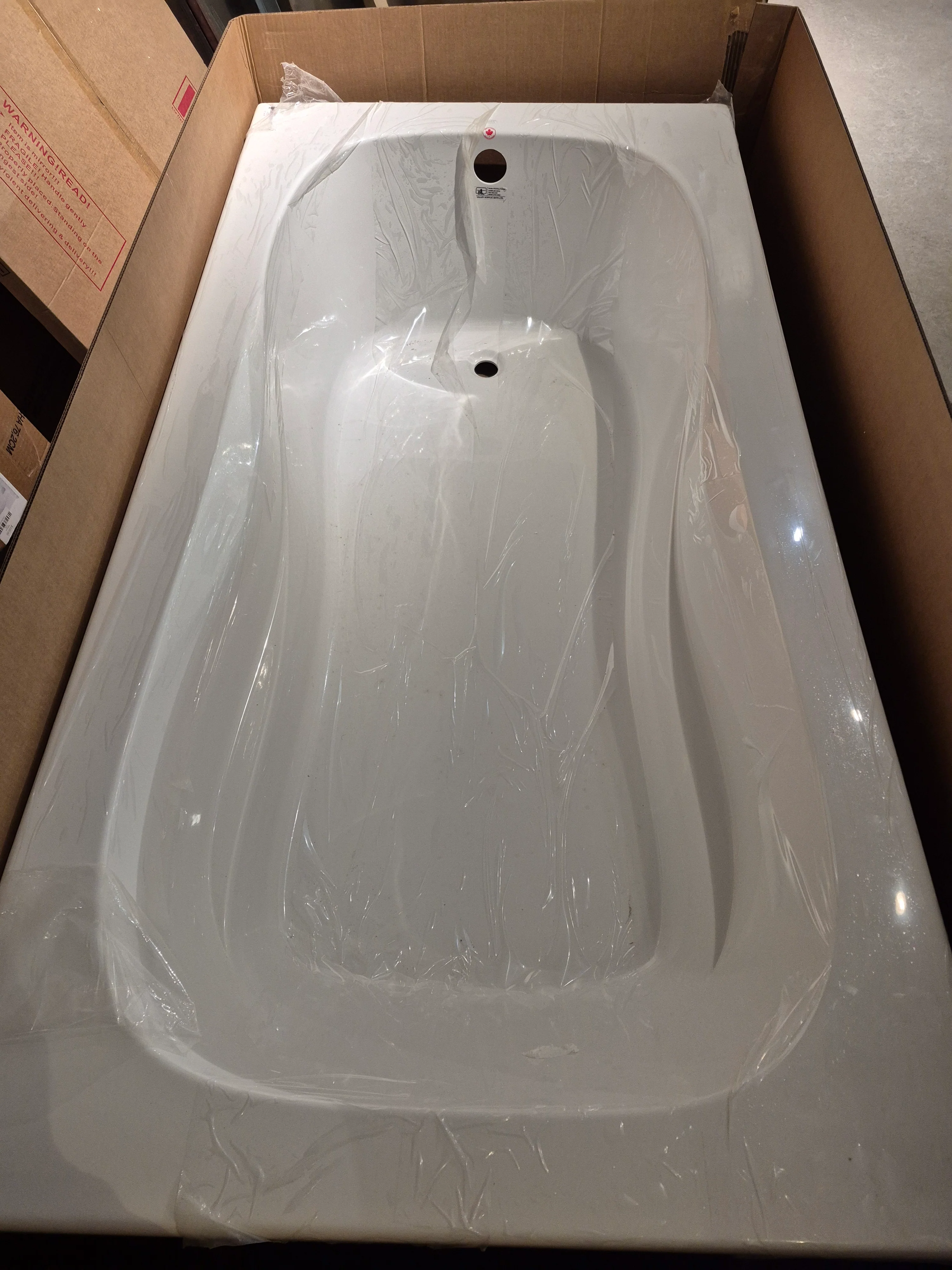 72" x 36" Drop In Acrylic Bathtub - Image 2