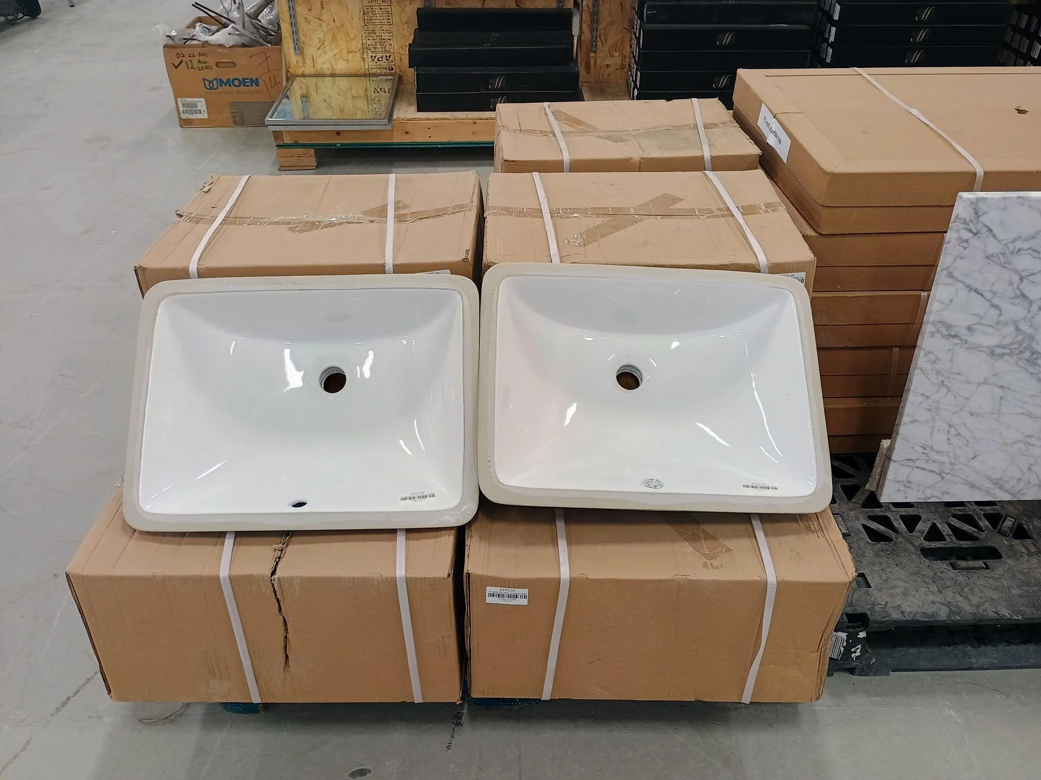75" Vanity Top w/two rectangular sinks - Image 2