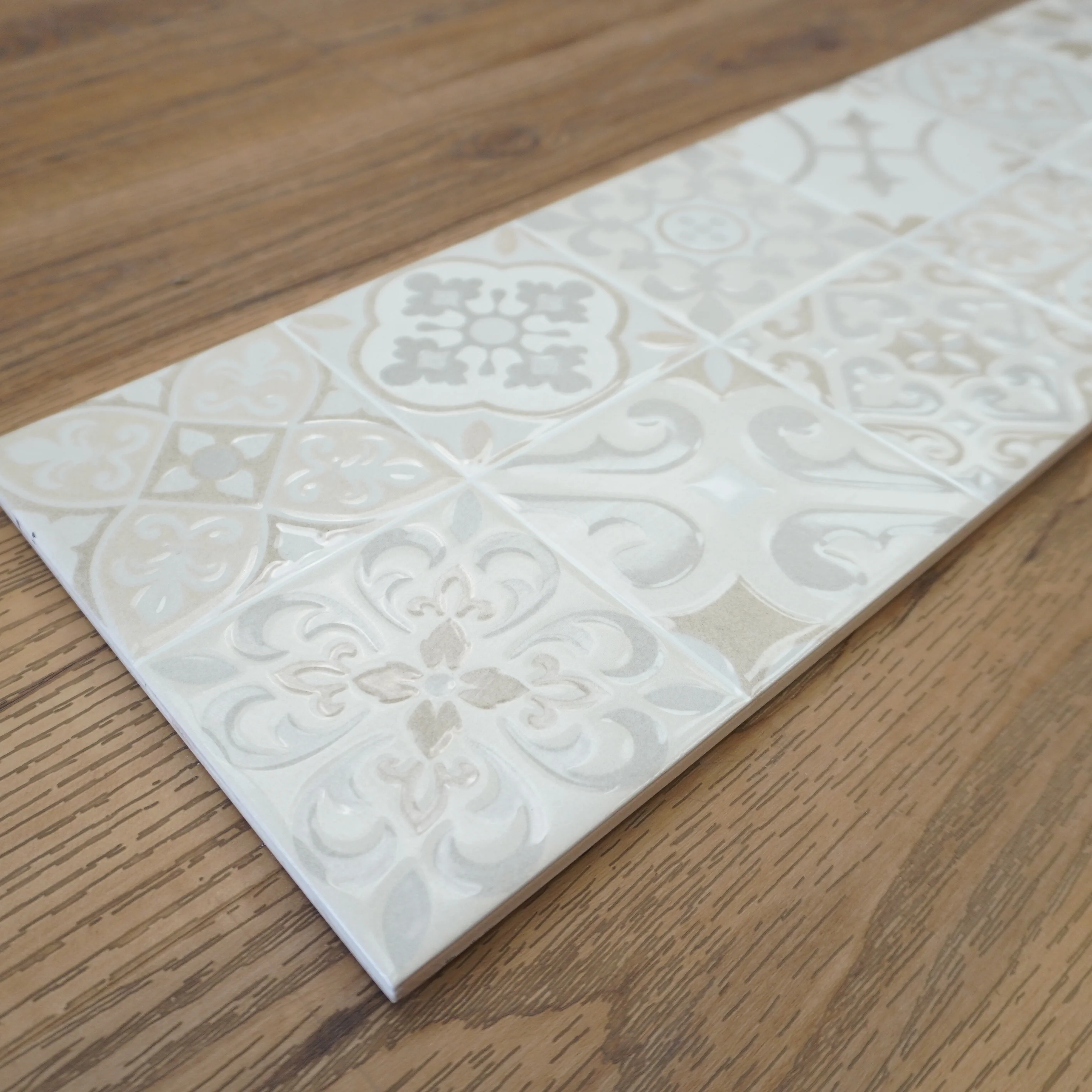 8x24-inch Grisha Backlash Ceramic Tiles in Gold Decor - 12 sq. ft. (9 pcs) - Image 4