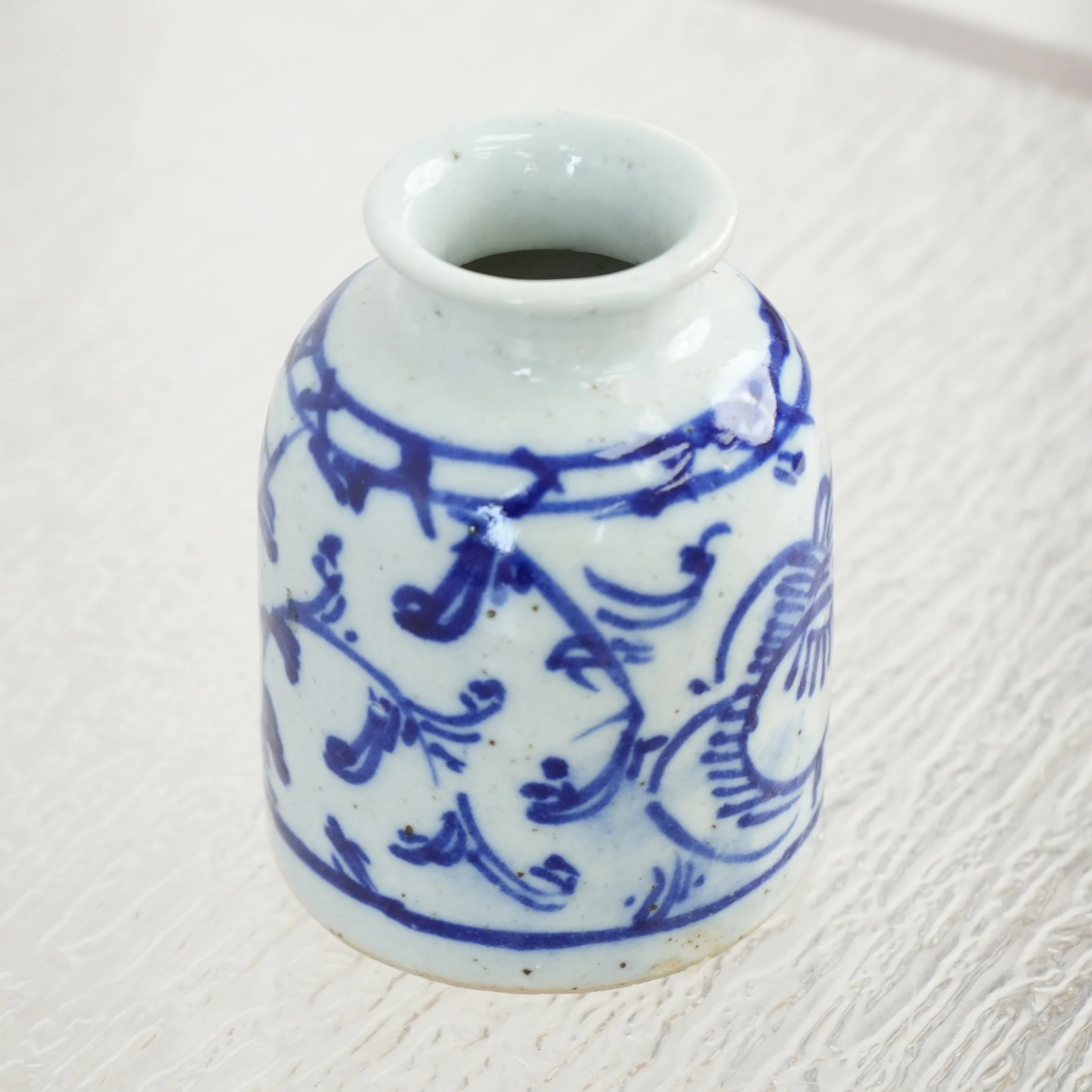 Antique Chinese Blue and White Porcelain Ink Container - Image 3