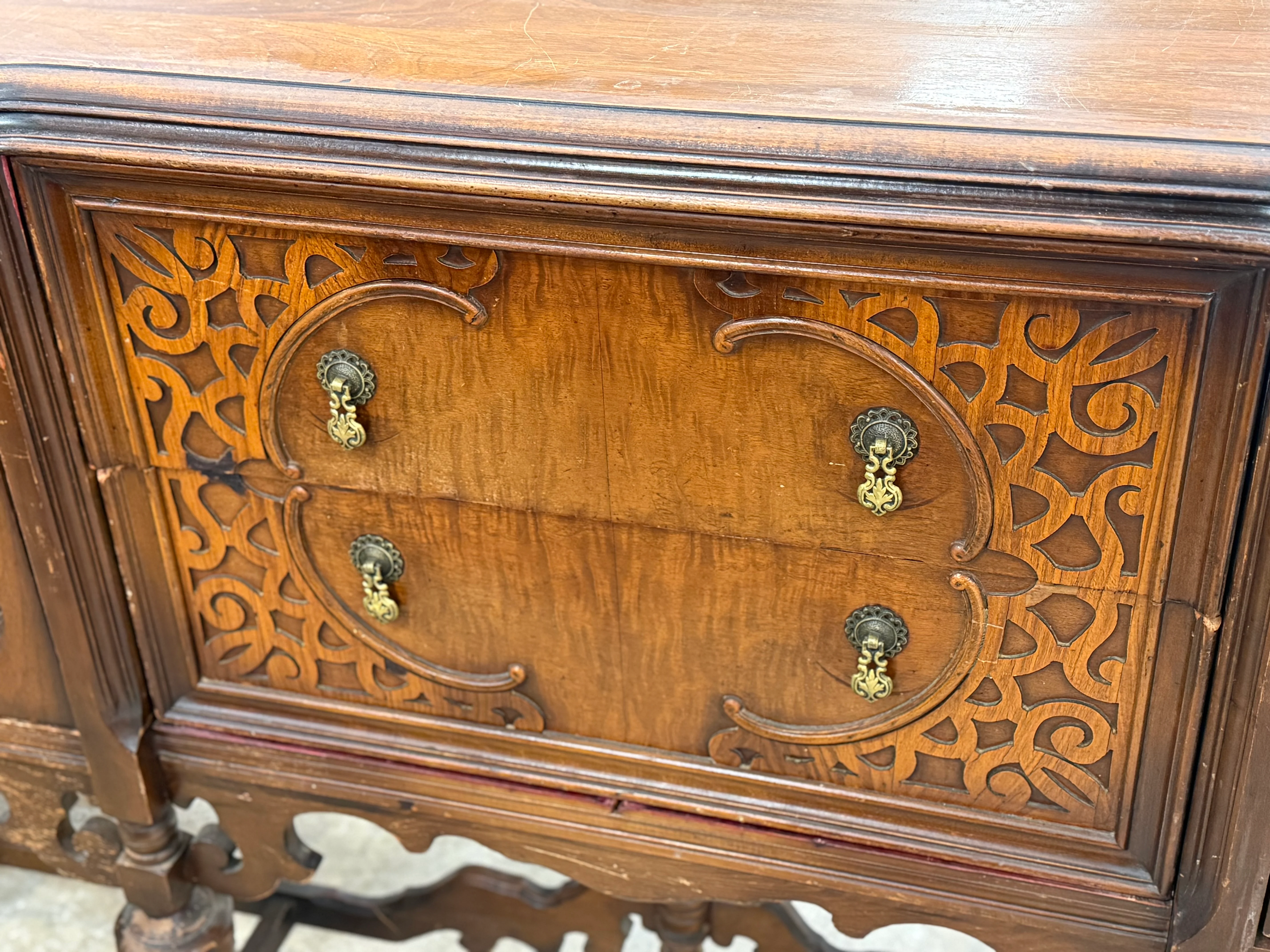 Antique Jacobean Styled Revival Sideboard/Buffet - Image 4