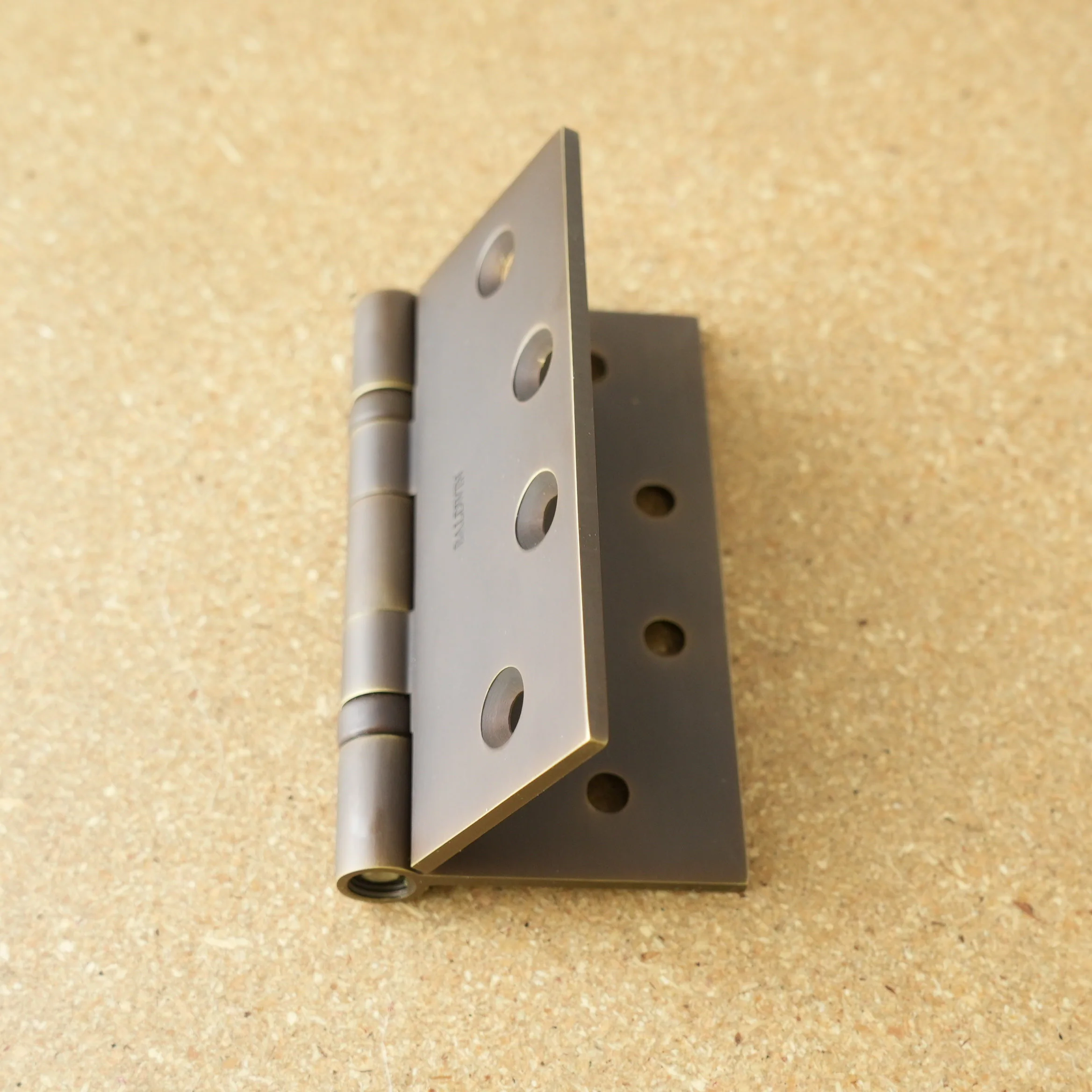 Baldwin Aged Brass Ball Bearing Hinge SQ 4"x4" Half Pair - Image 7