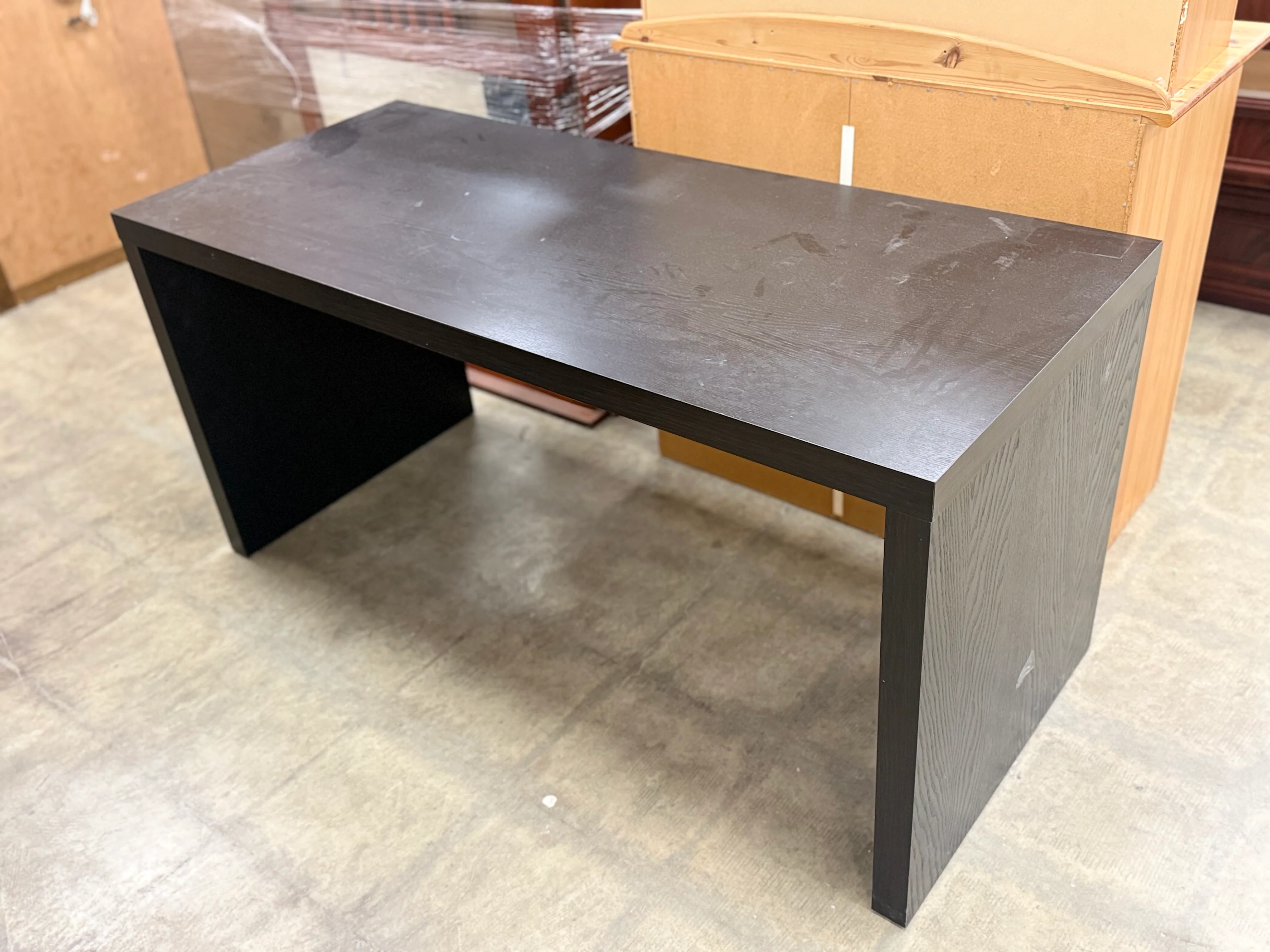 Black Solid Wood Office Desk - Image 2