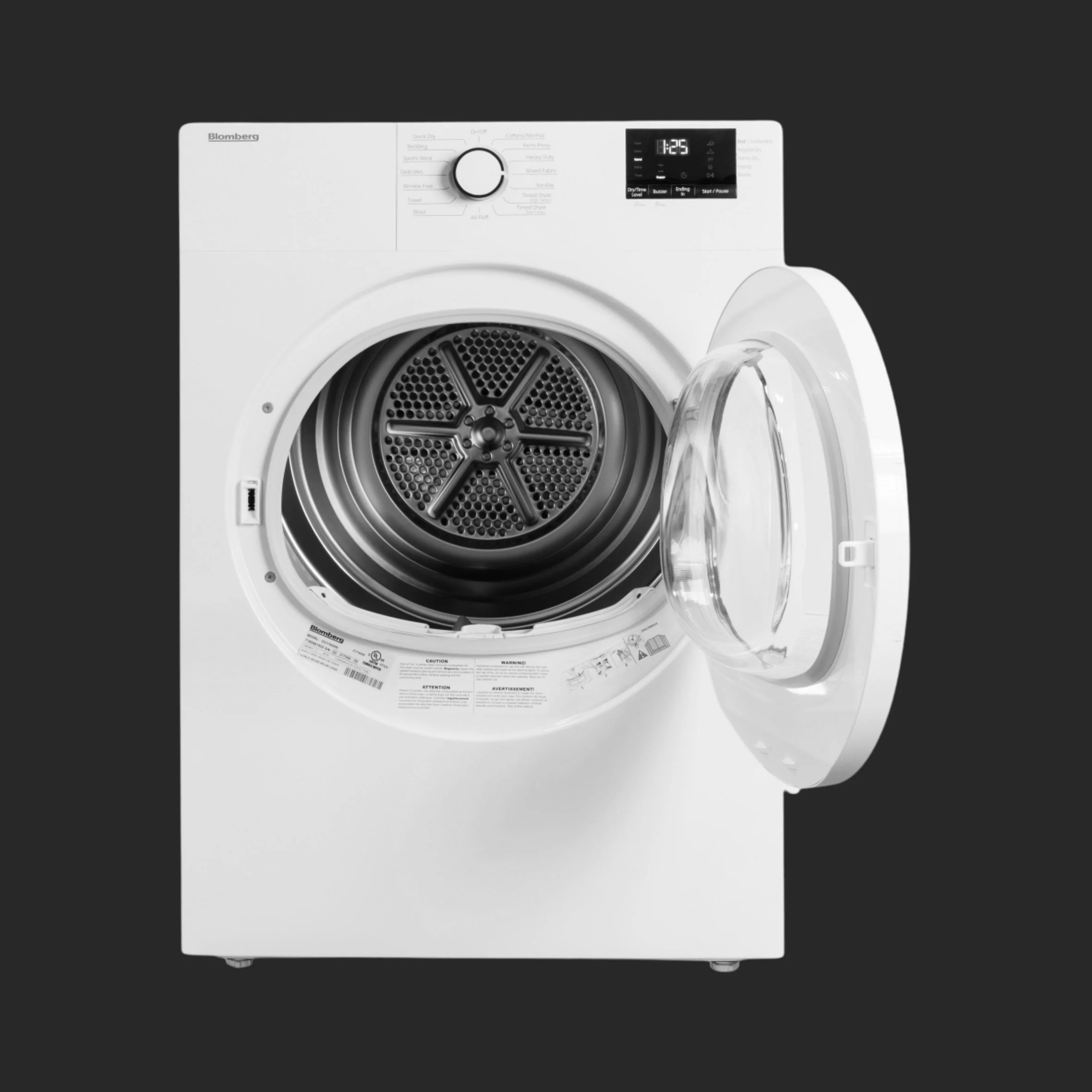 USED ! Blomberg 24-Inch Compact 3.7 cu. ft. Electric Air Vented Dryer, DV17600W - Image 3