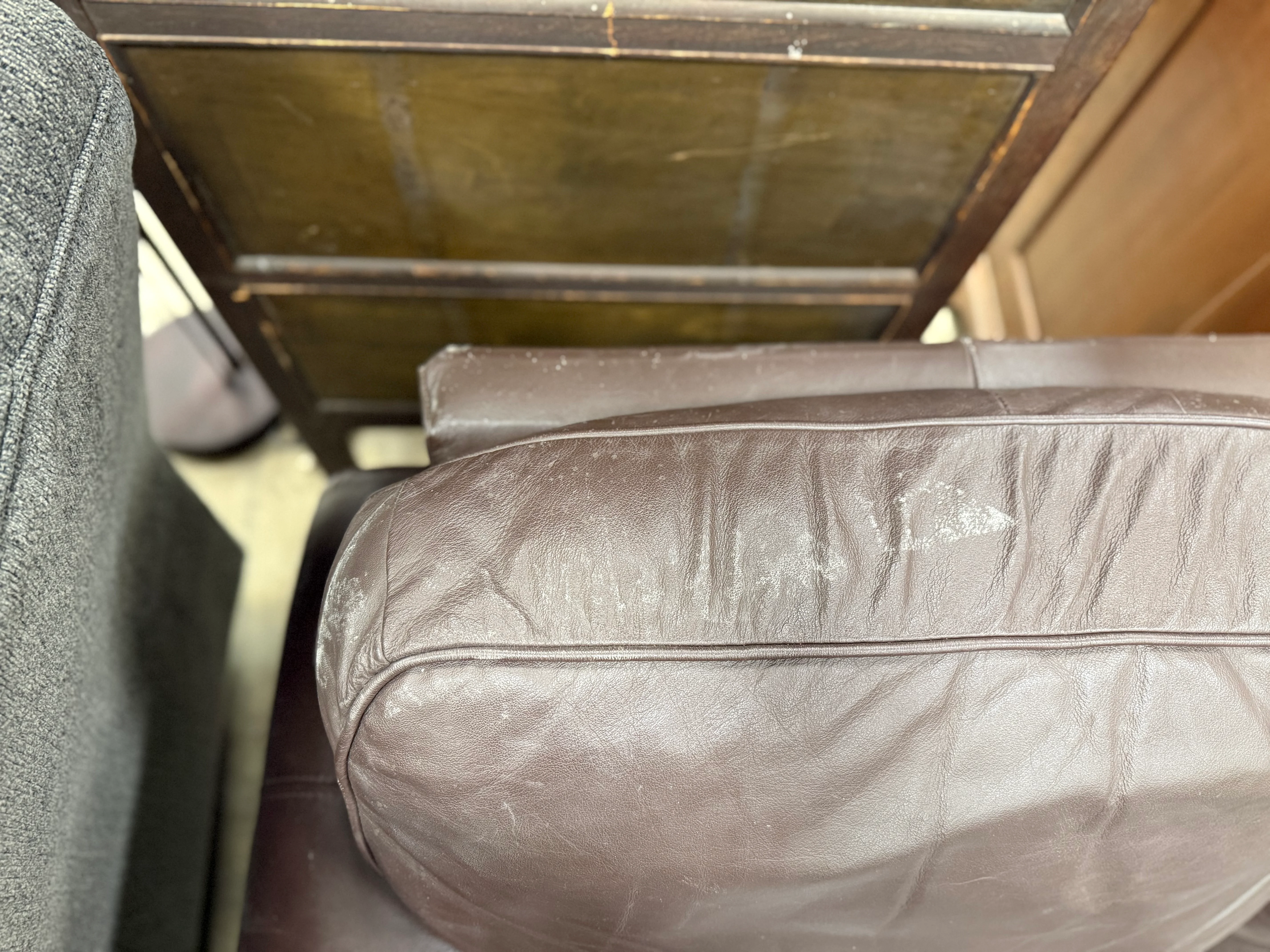 Chocolate Brown Leather 4-Seater Sectional Sofa - Image 2