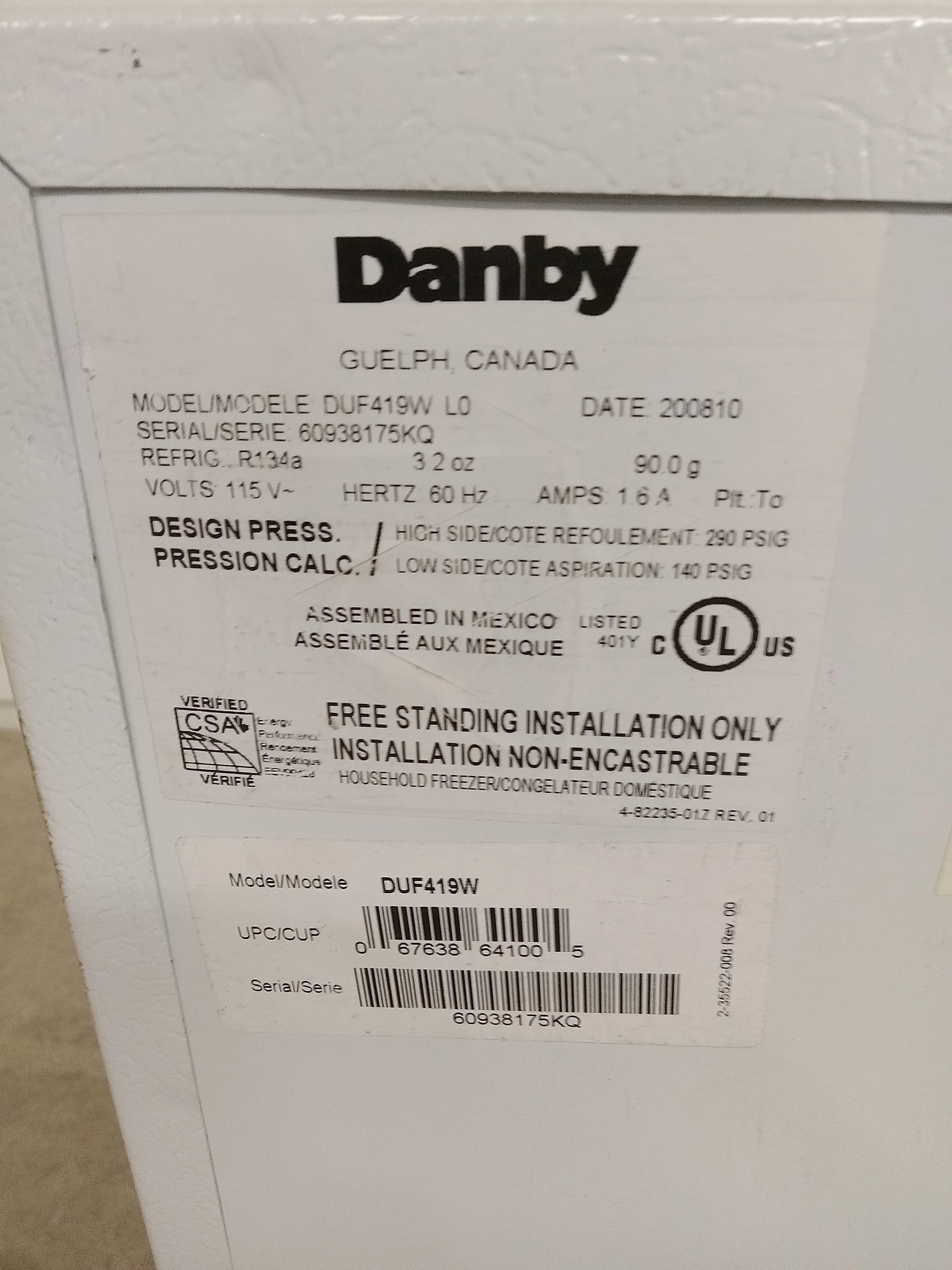 Danby 33" Small Upright Freezer - Image 12