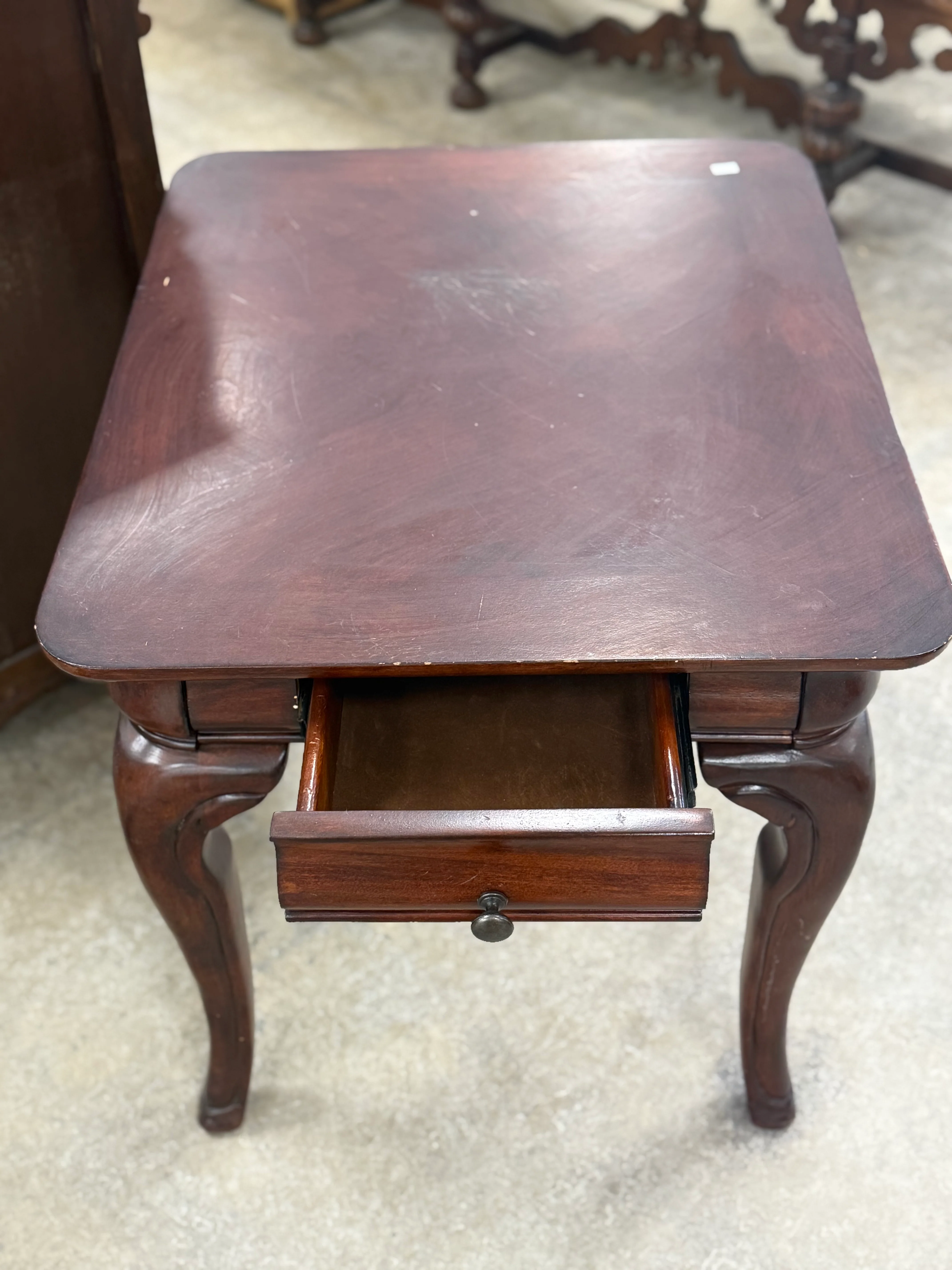 Dark Mahogany Brown Side Table - Image 2