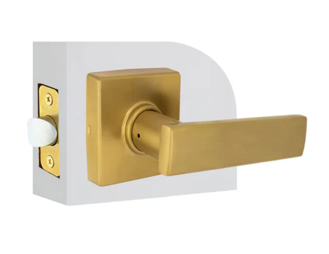 Defiant Westwood Brushed Gold Hall/Closet Passage Door Lever with Square Rose - Image 3
