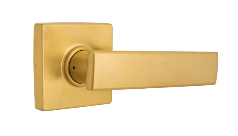 Defiant Westwood Brushed Gold Hall/Closet Passage Door Lever with Square Rose - Image 4