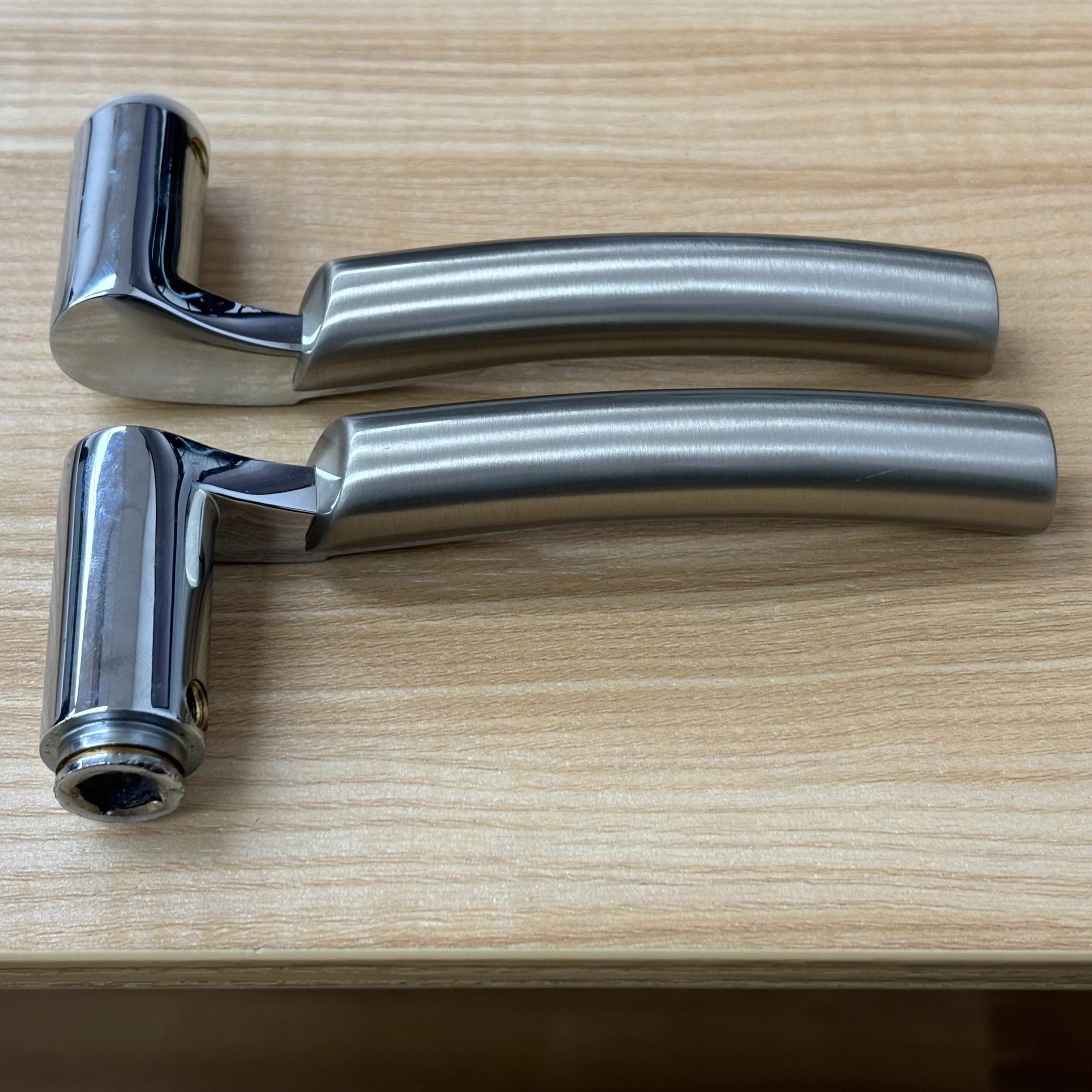 Door Lever Trim Set – Chrome & Satin Nickel, ALM-999 - Image 4