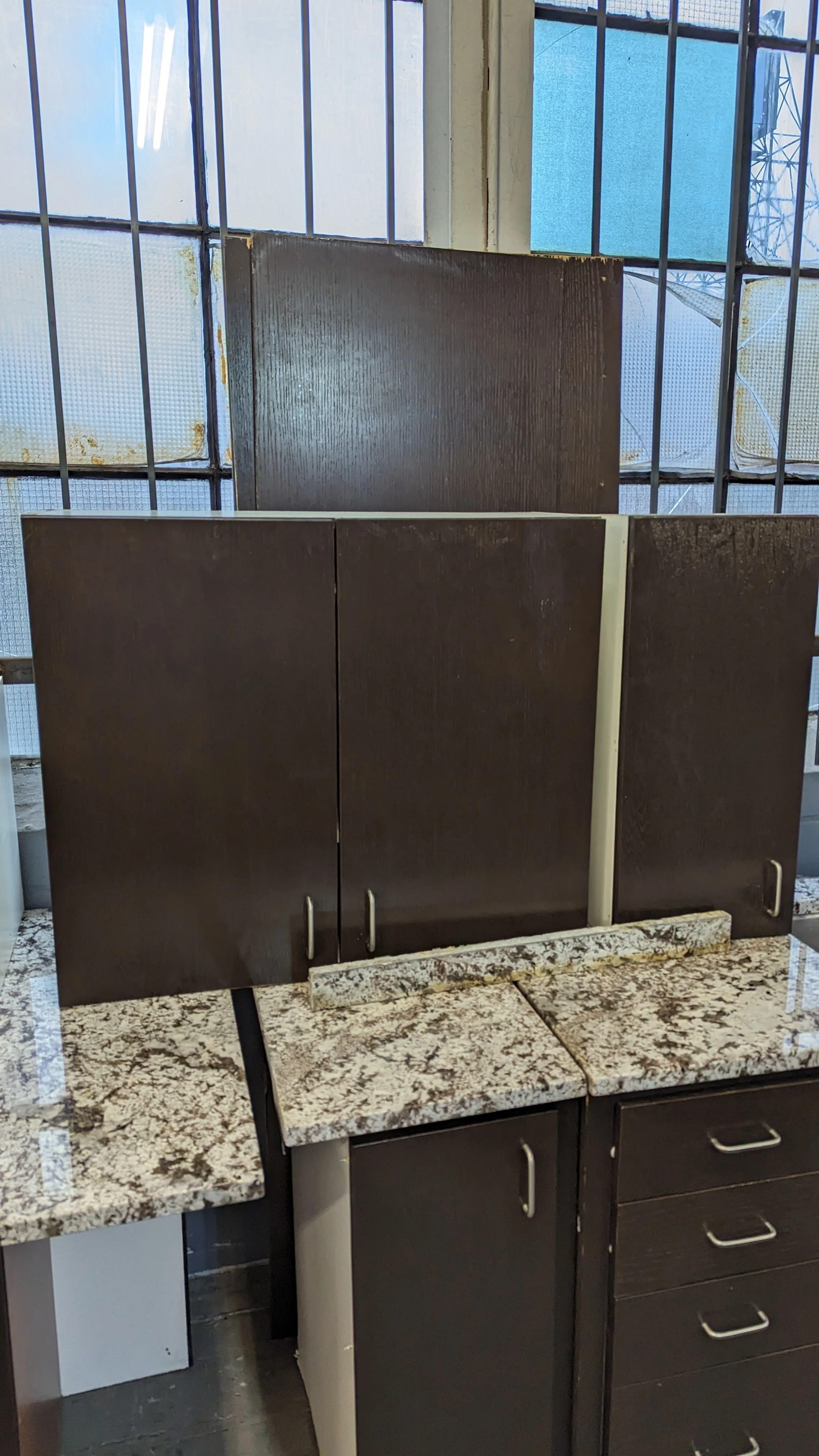 Ebony Kitchen w/ Grey Natural Stone & Island - Image 4