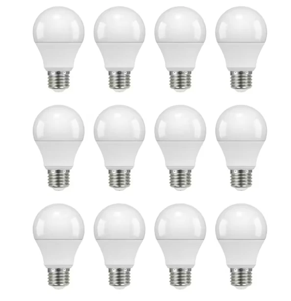 Ecosmart LED A19 E26 60W Equivalent A-Line Light Bulb Non-Dimmable Soft White (2700K - 2900K) (12-Pack)