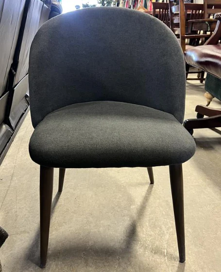 Farmhouse Side Chairs in Grey Bouclé - Image 3