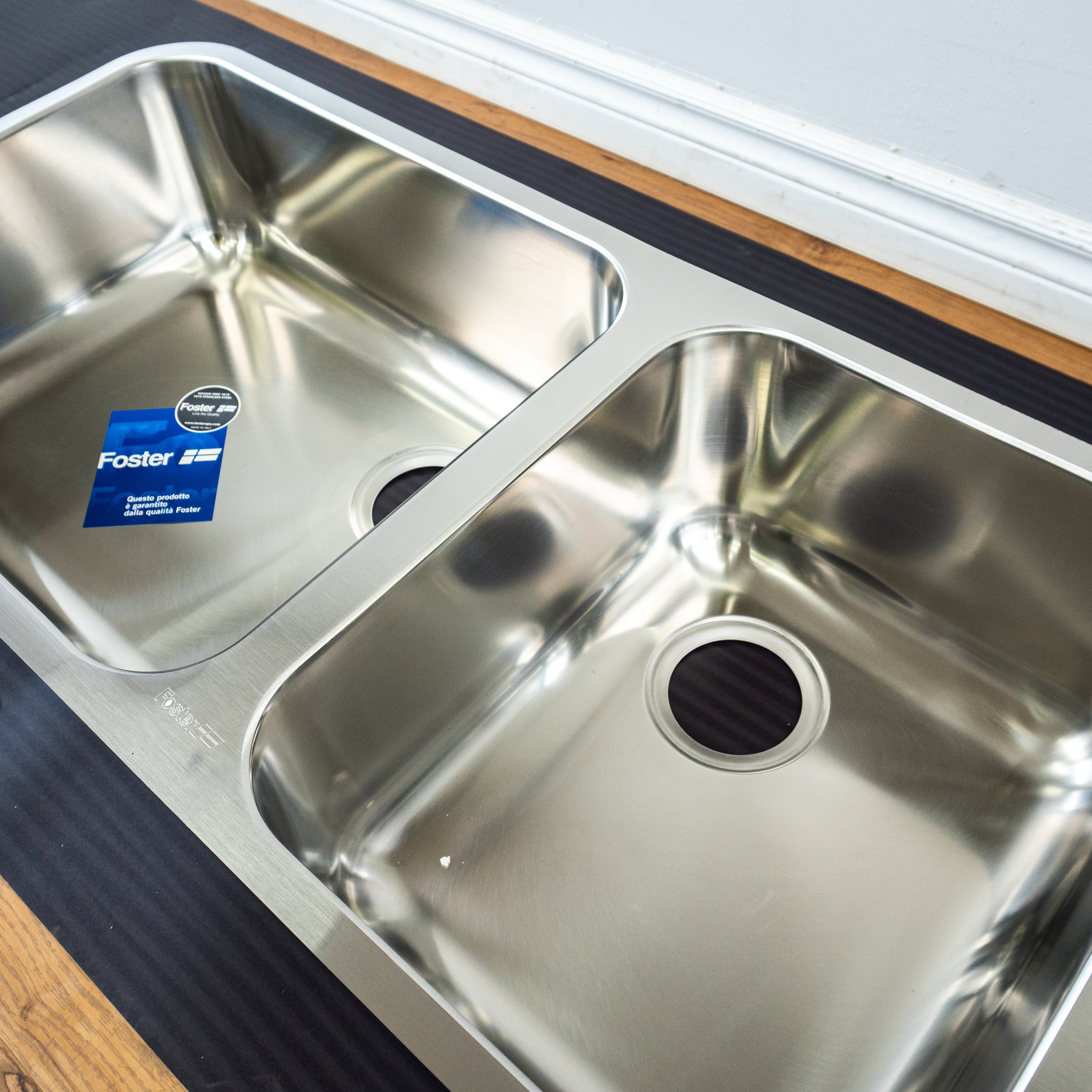Foster Undermount Double Kitchen Sink - Stainless Steel - Image 4