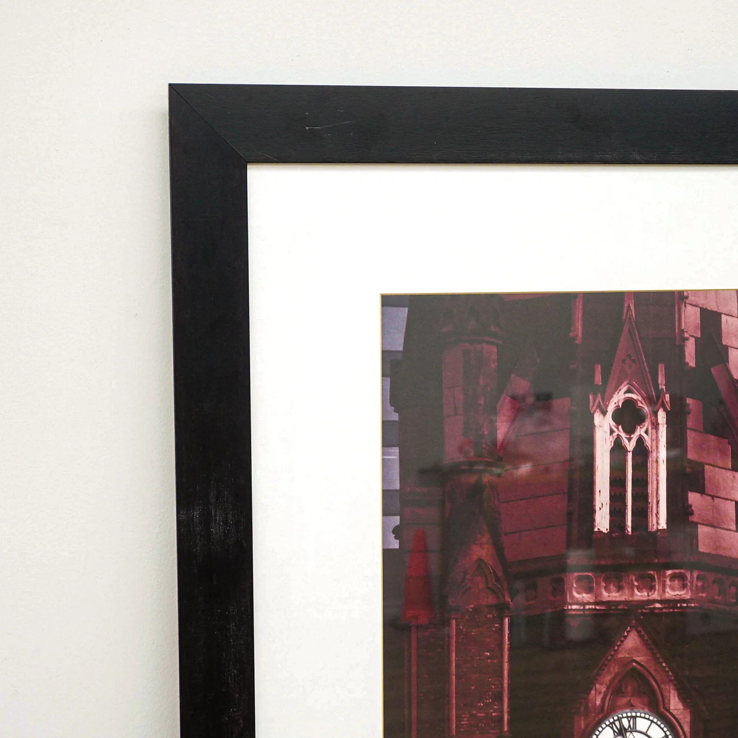35 in x 35 in Framed Photo Of The Old City Hall Clock Tower - Image 5