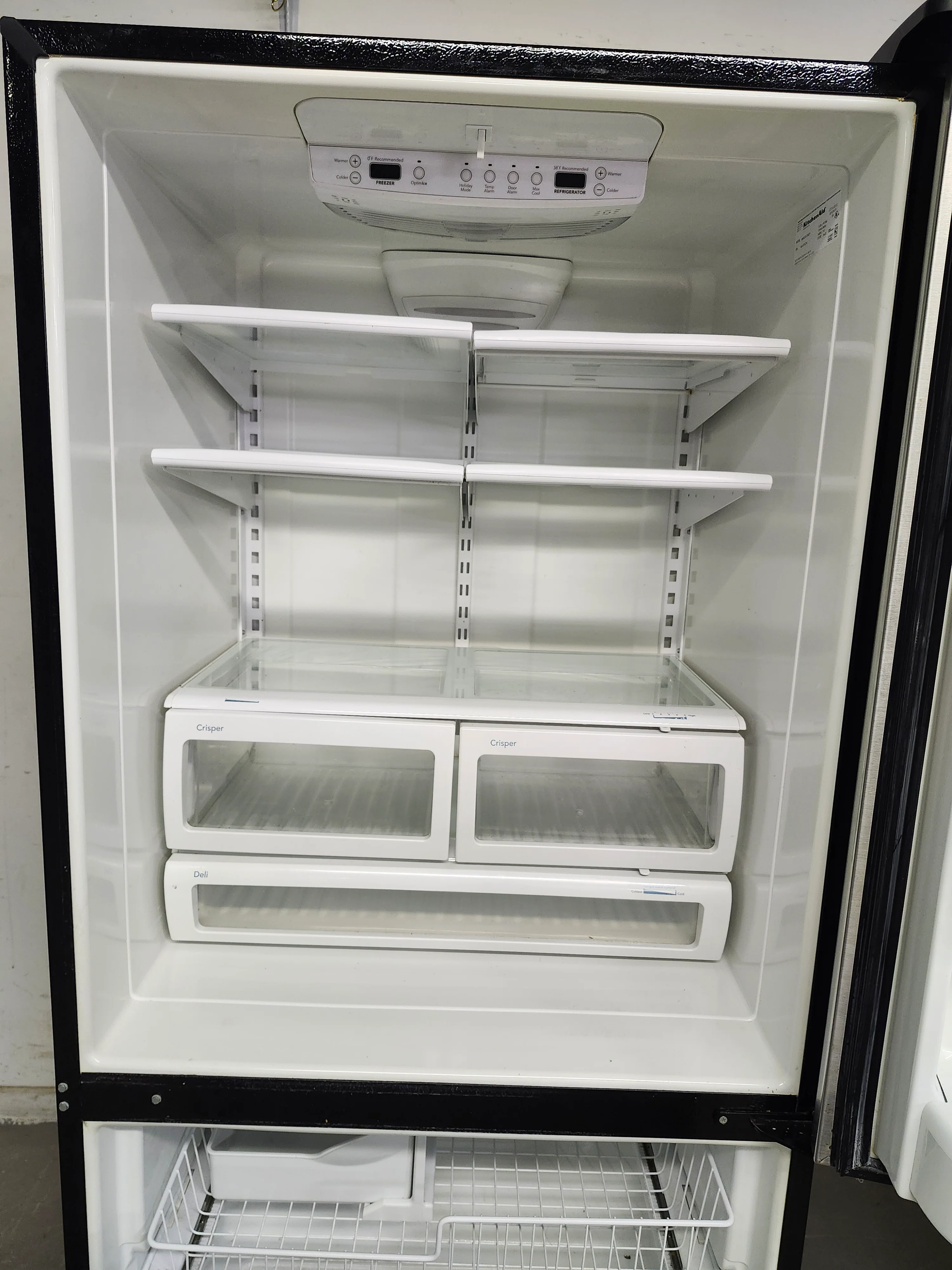 33"W Stainless Steel Kitchen Aid Fridge - Image 4