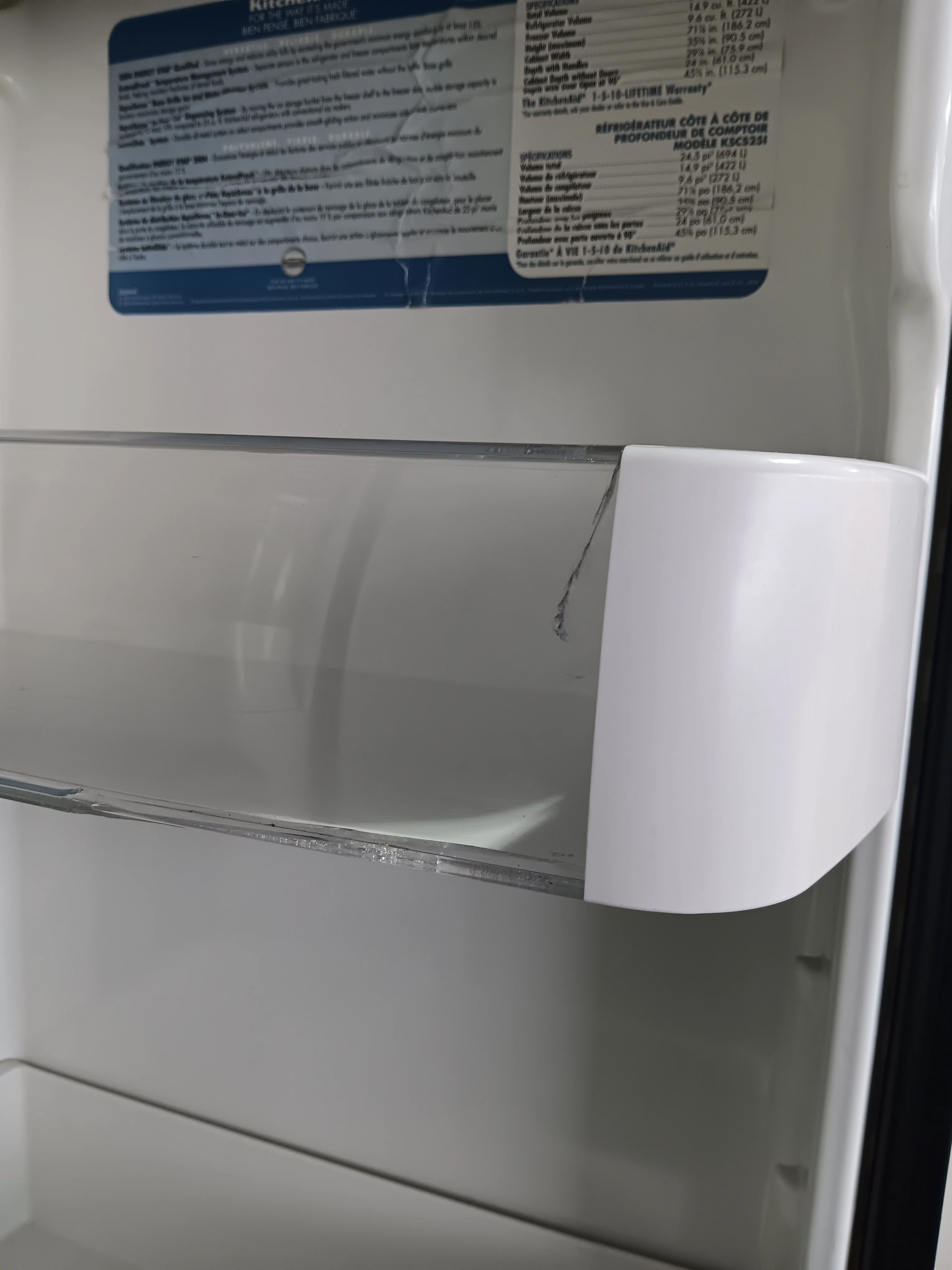 Kitchen AID Fridge / Frezeer with Ice & Water - Image 10