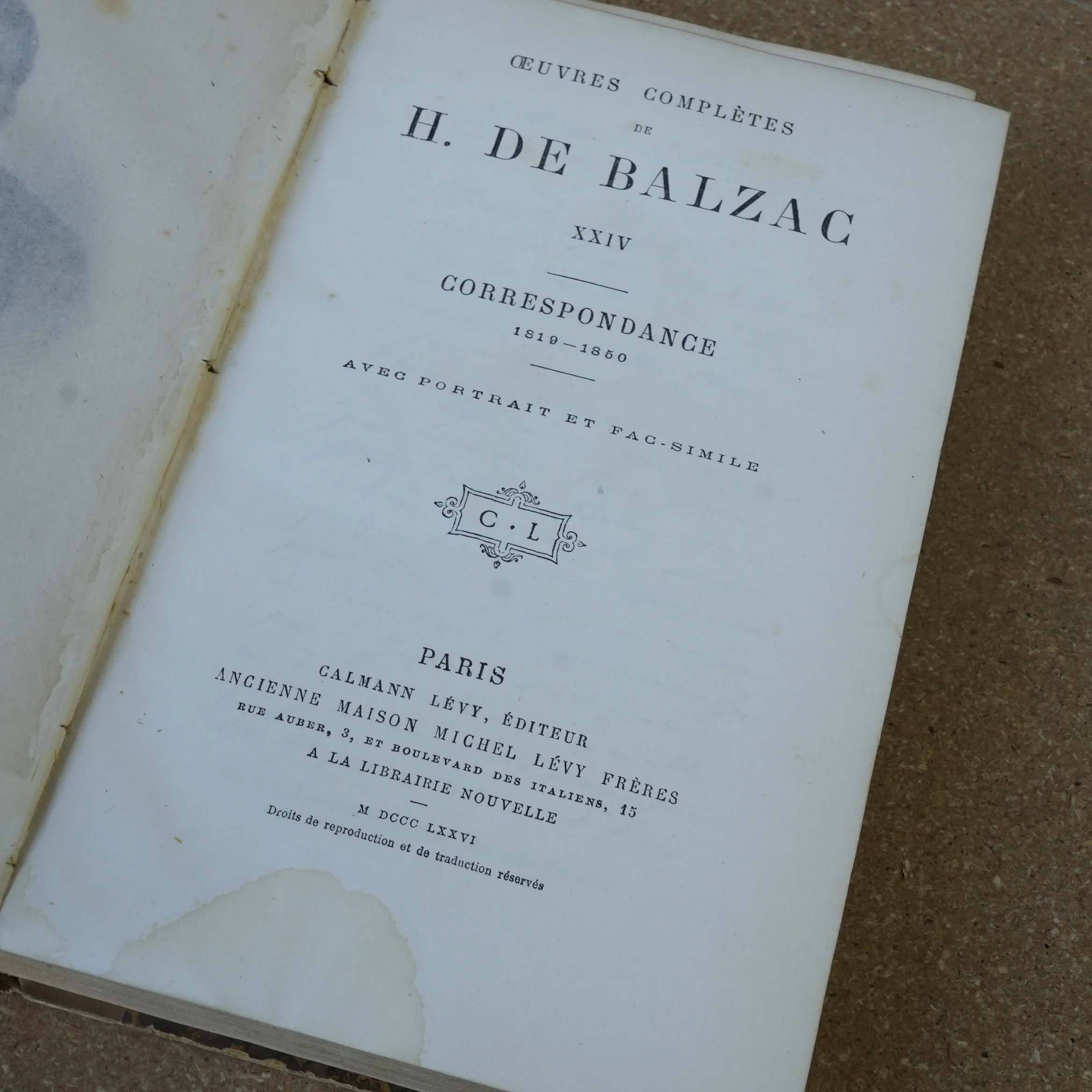 Oeuvres Completes de H. De Balzac (Volume 24) 1876 - Image 6
