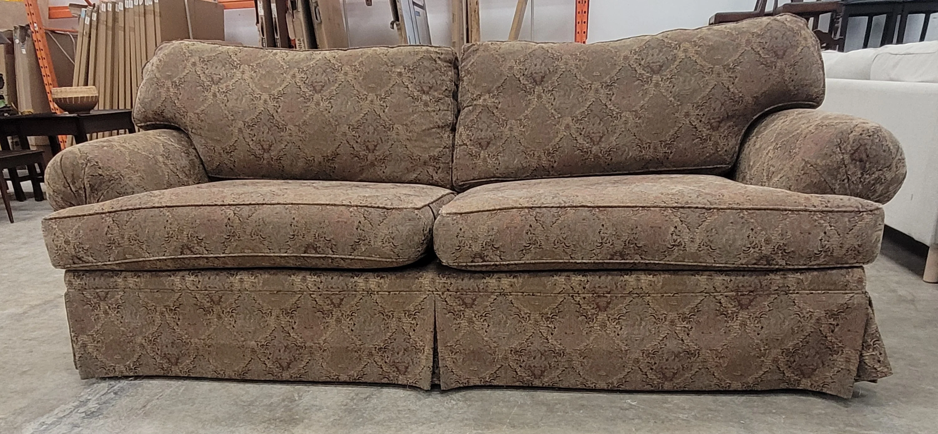 Ornamental Patterned Damask-Style Sofa - Image 2