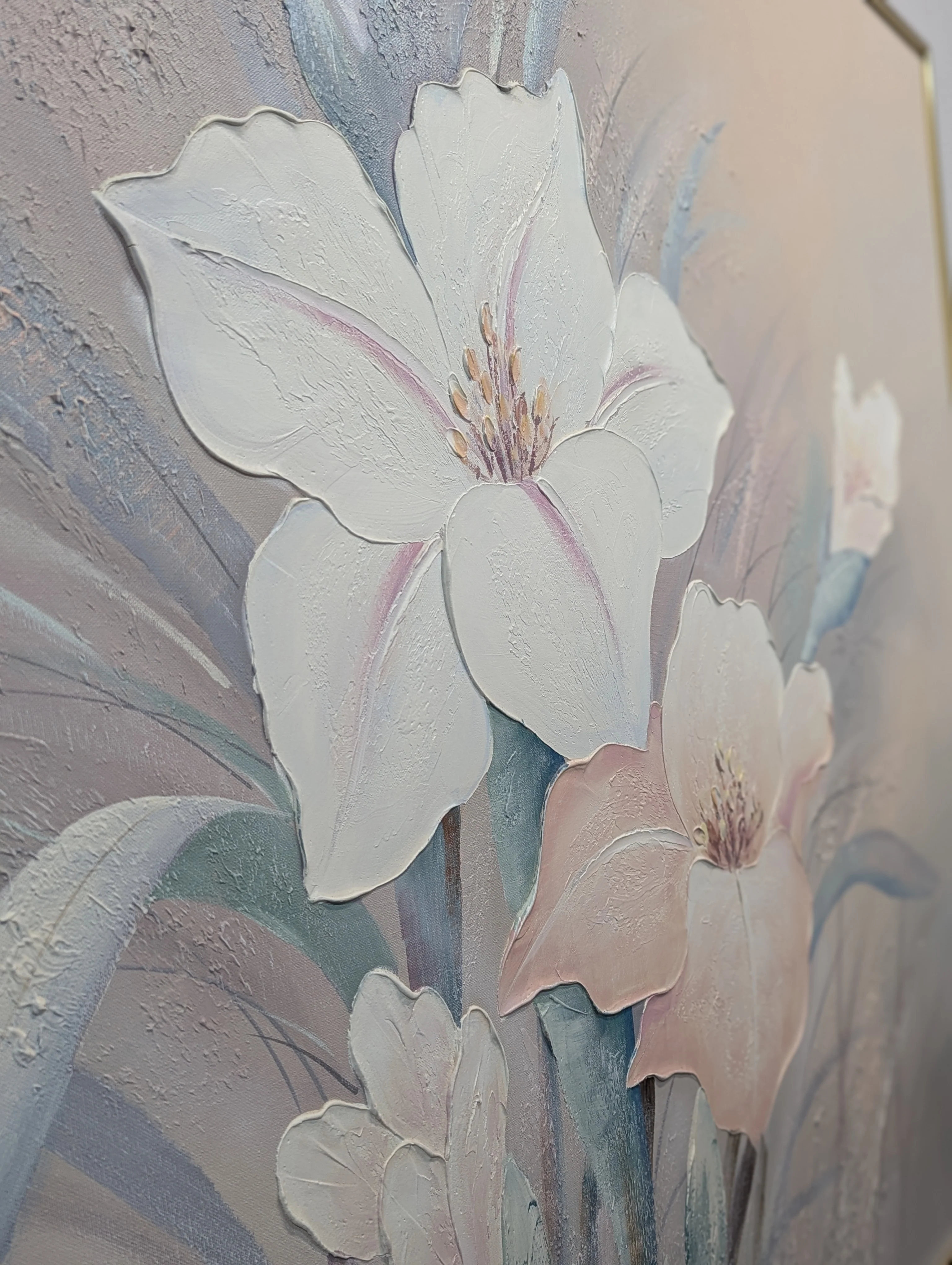 Pastel Flowers By Lee Reynolds Framed Canvas Artwork - Image 3