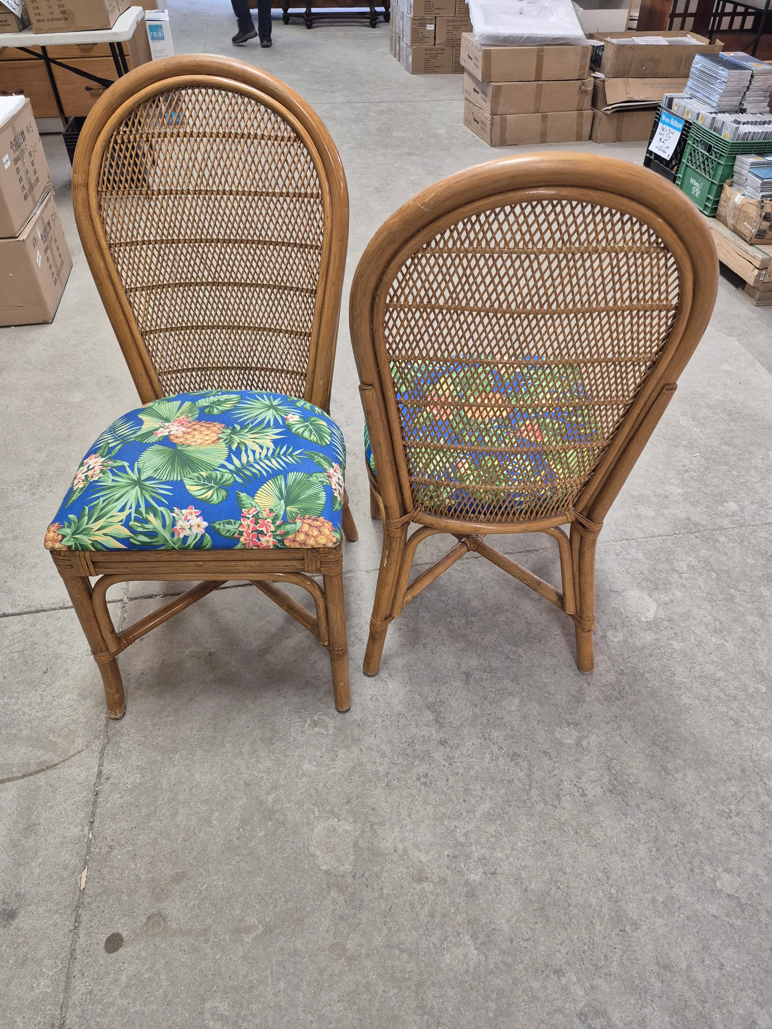 Rattan Dining Set with Oval Glass Table Top - Image 2