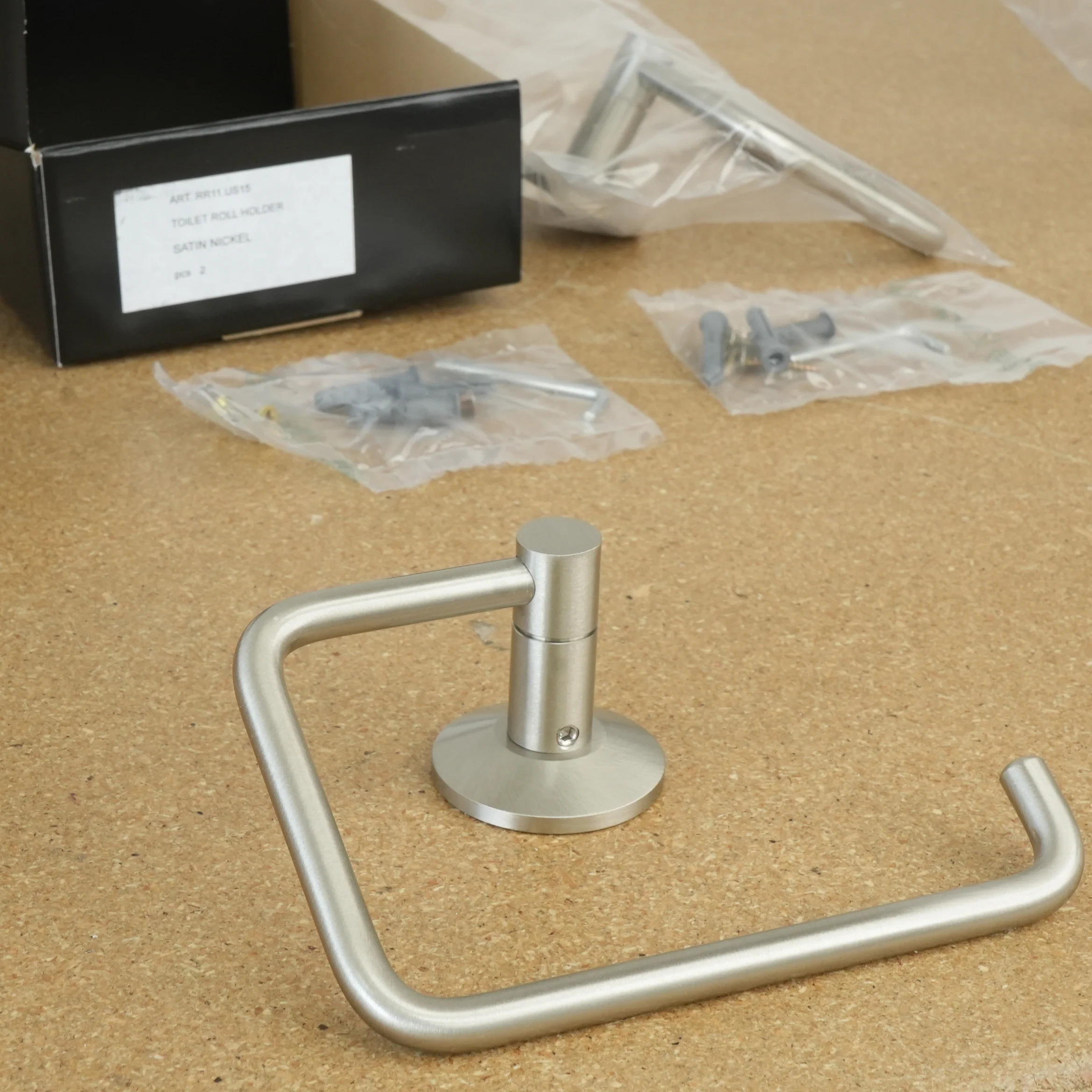 Rome 6-Inch Toilet Paper Holder in Satin Nickel RR11 (Set of 2) - Image 2