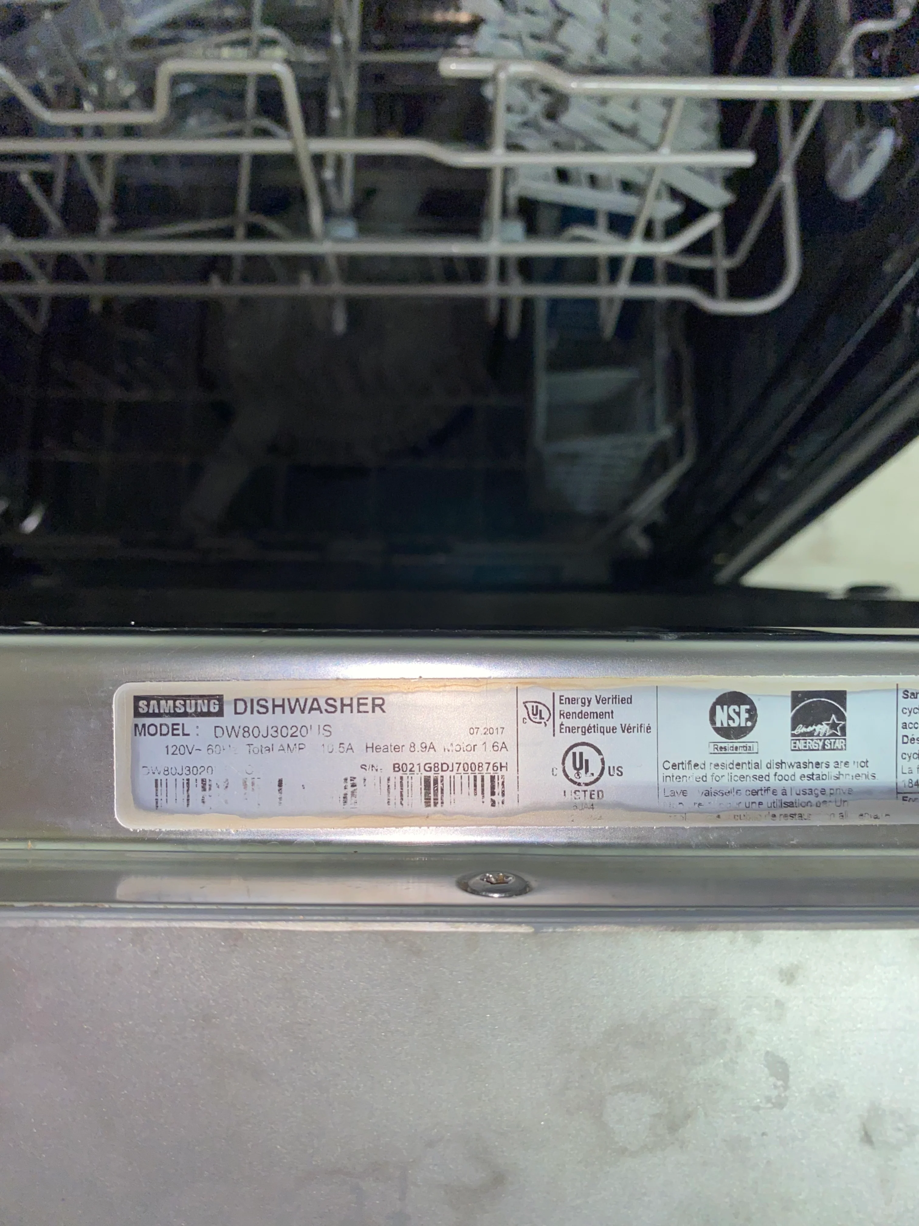 Samsung Front Button Control 50 dBA Dishwasher - Image 7