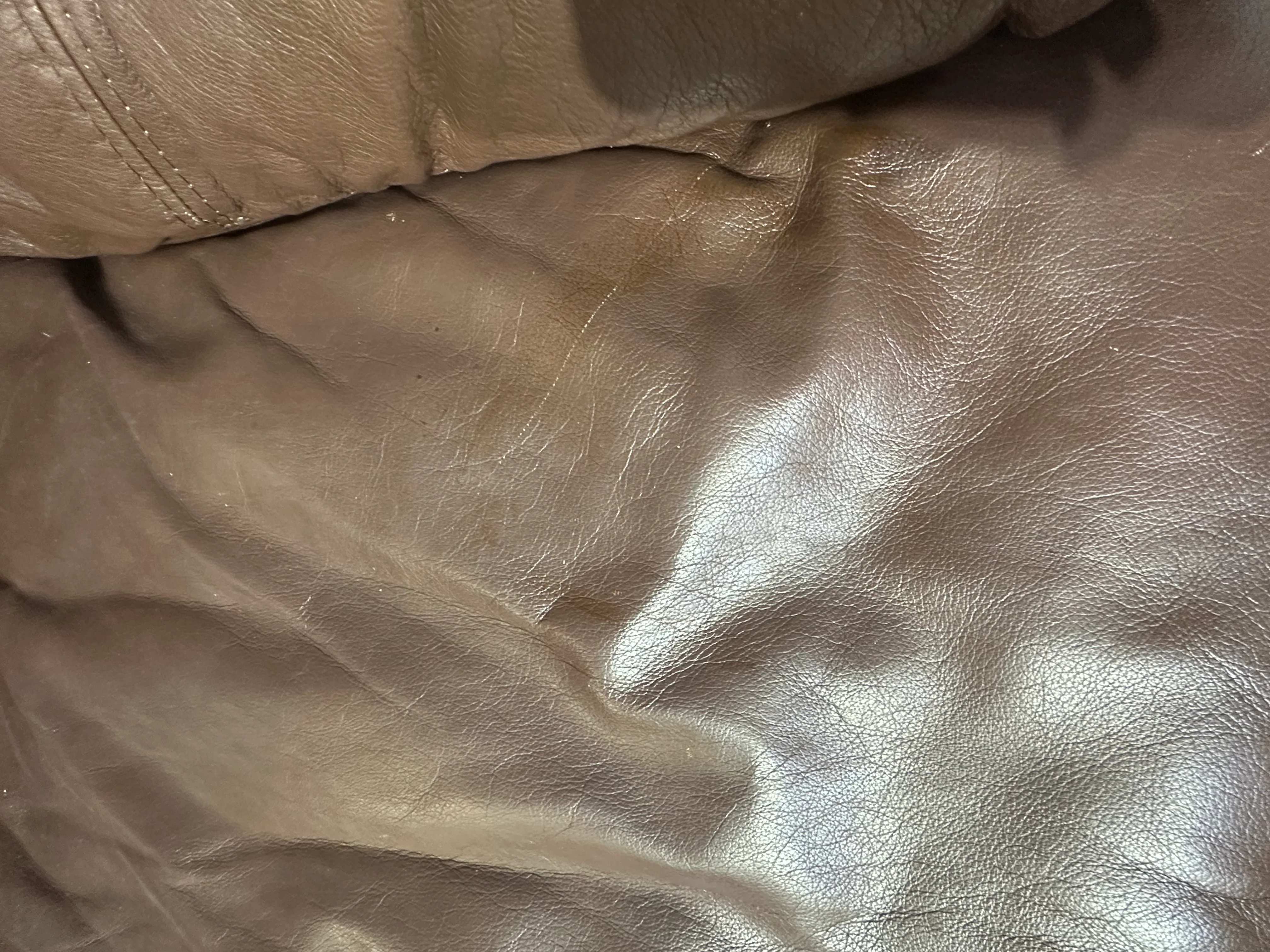 Soft Brown Leather Loveseat - Image 3