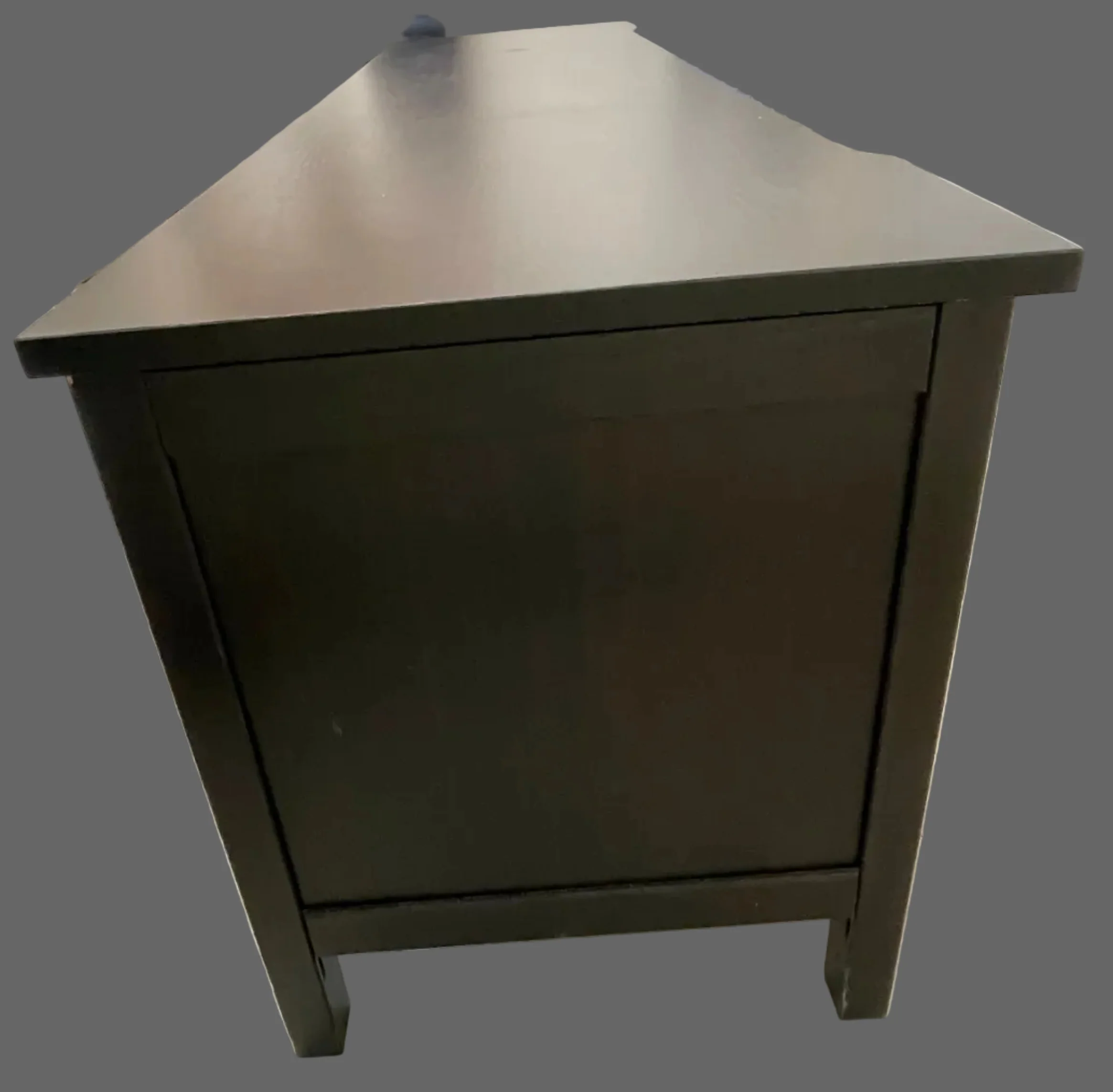 Solid Wood Entertainment Unit in Dark Brown Stain - Image 4