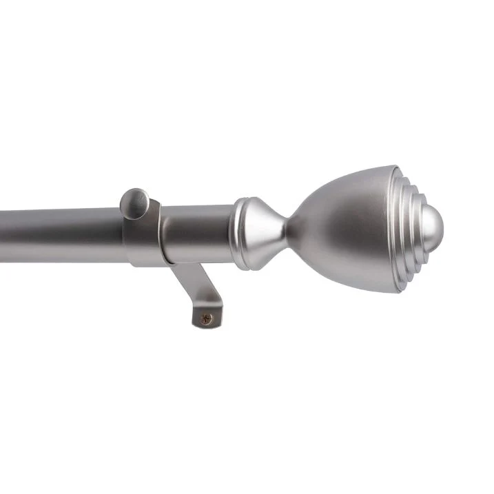 Tailor & Taylor 1‑Inch Adjustable Curtain Rod Set – Silver – 36 to 72-inch - Image 6