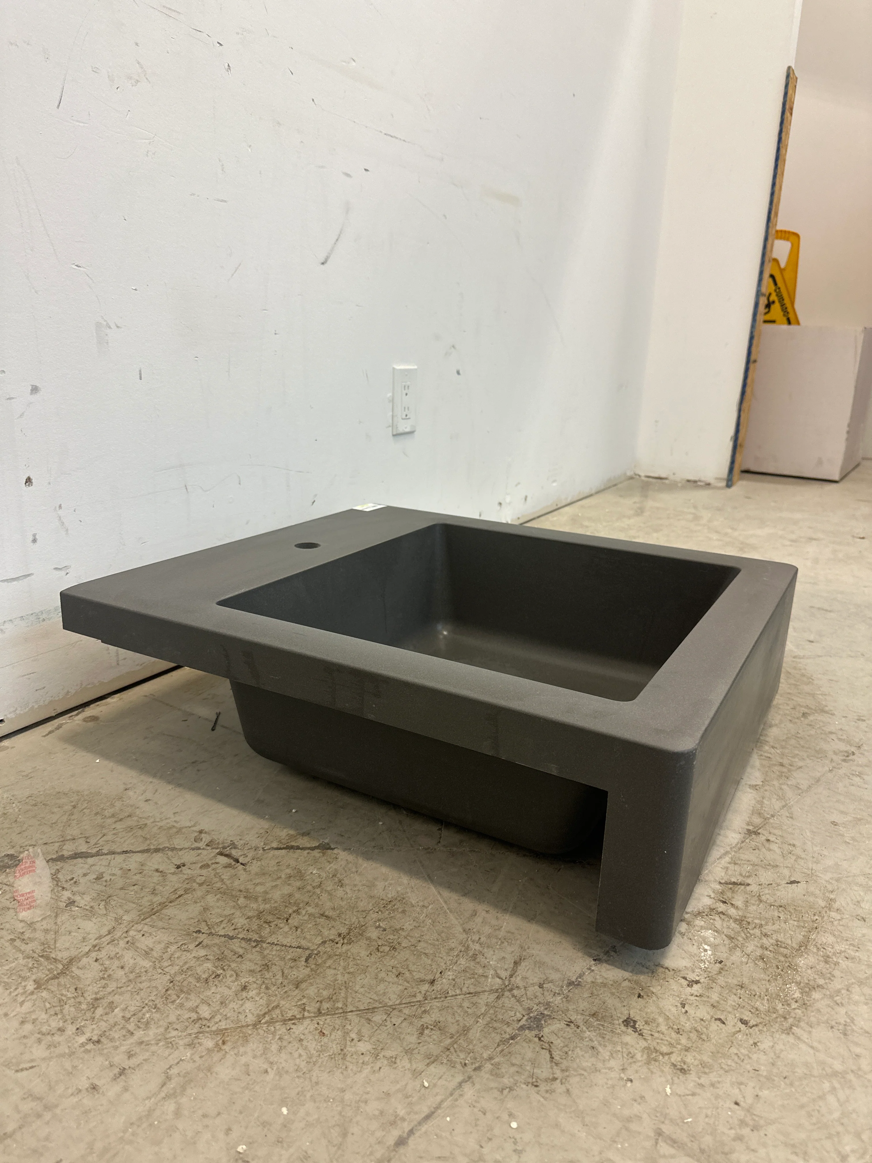 TALLSJÖN Apron front sink, dark gray/stone - Image 2