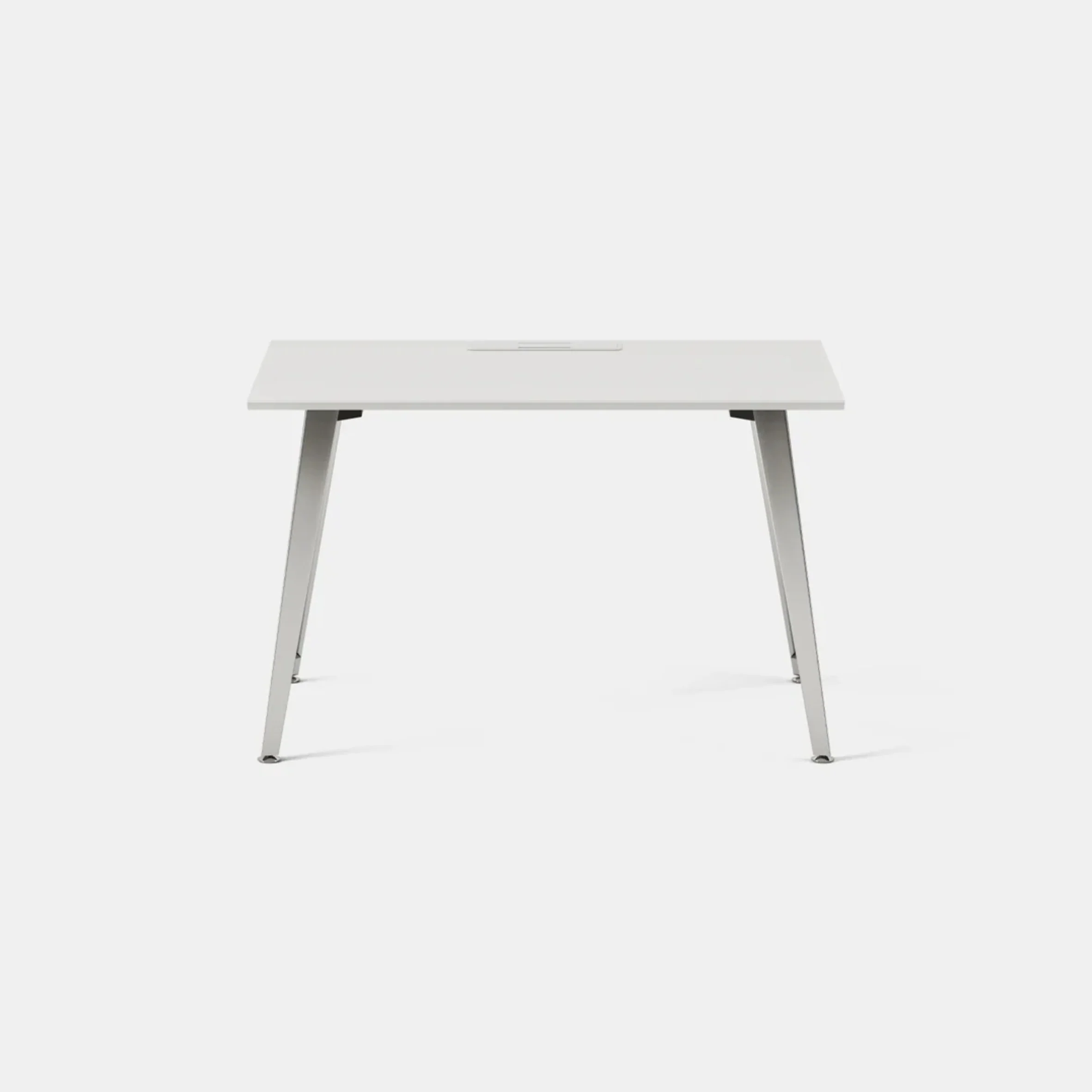 48-Inch Wide Team Office Desk in White Top with Mirror Legs - 3 boxes - Image 2