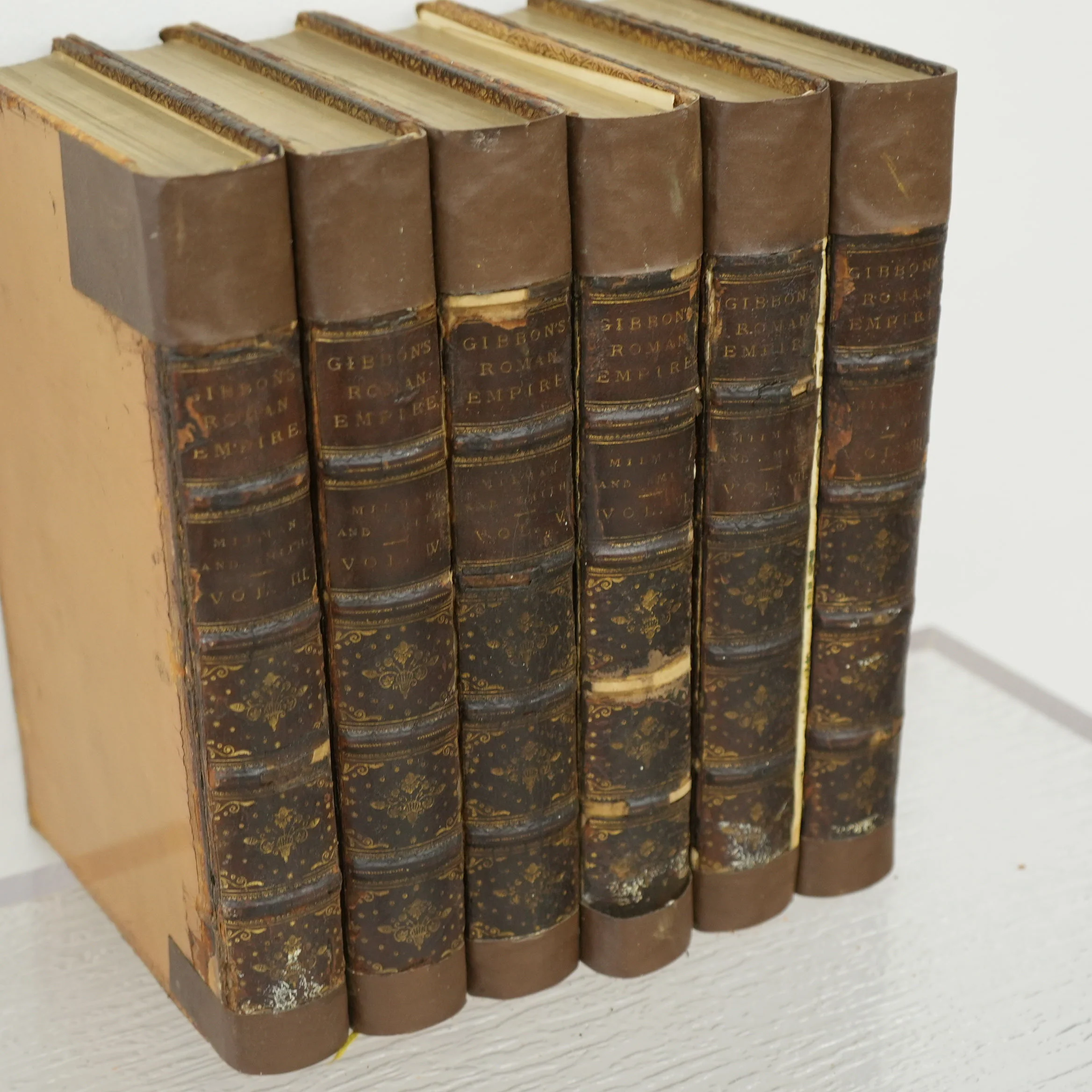 The History of The Decline and Fall of The Roman Empire Vol 3-8 Set by Edward Gibbon 1855 - Image 2
