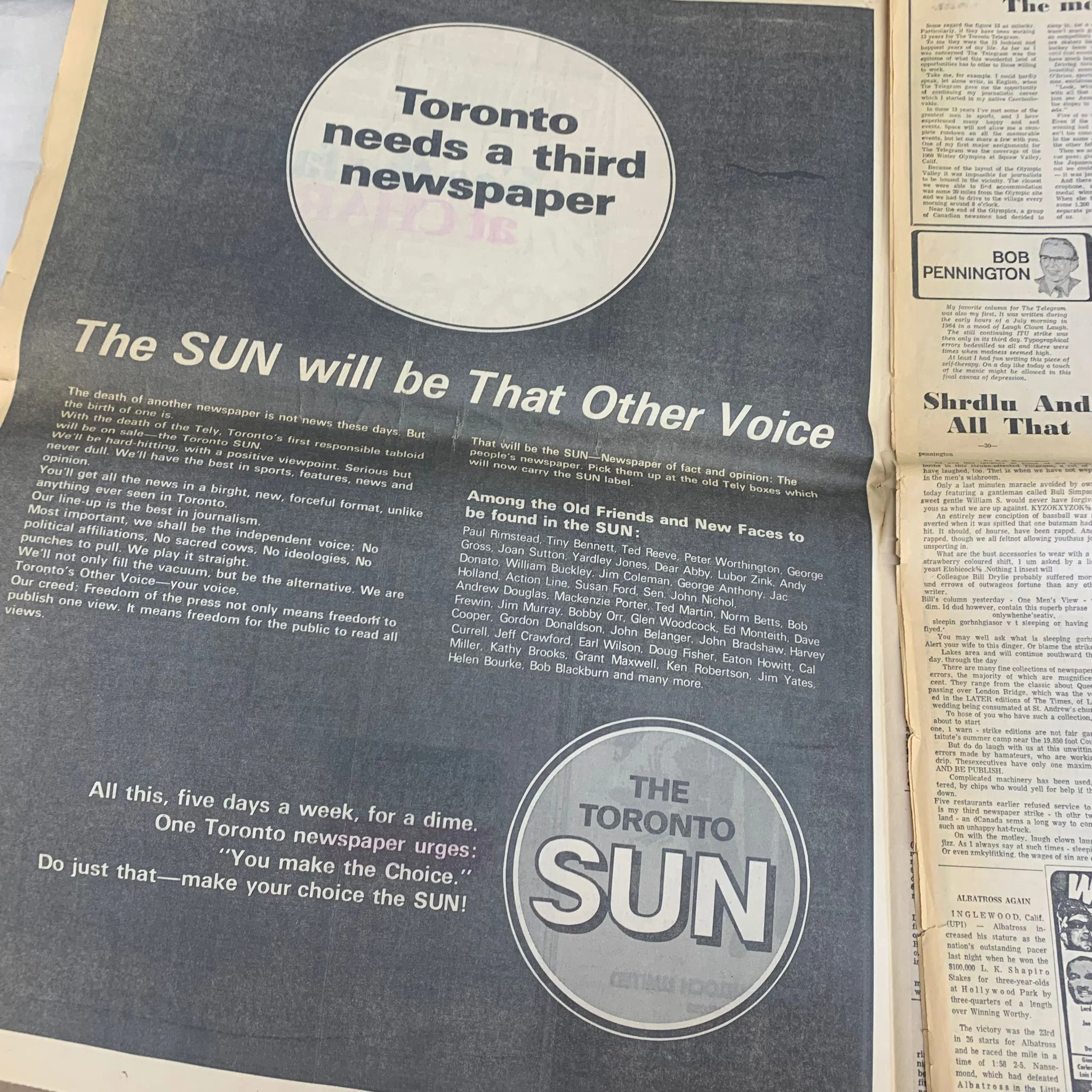 The Toronto Telegram Newspaper's Final Issue - Page 1-16 INCOMPLETE - Image 4