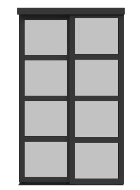 TRUporte 72" x 80.5" Fusion Plus Frosted Sliding Closet Door Chocolate - Image 2