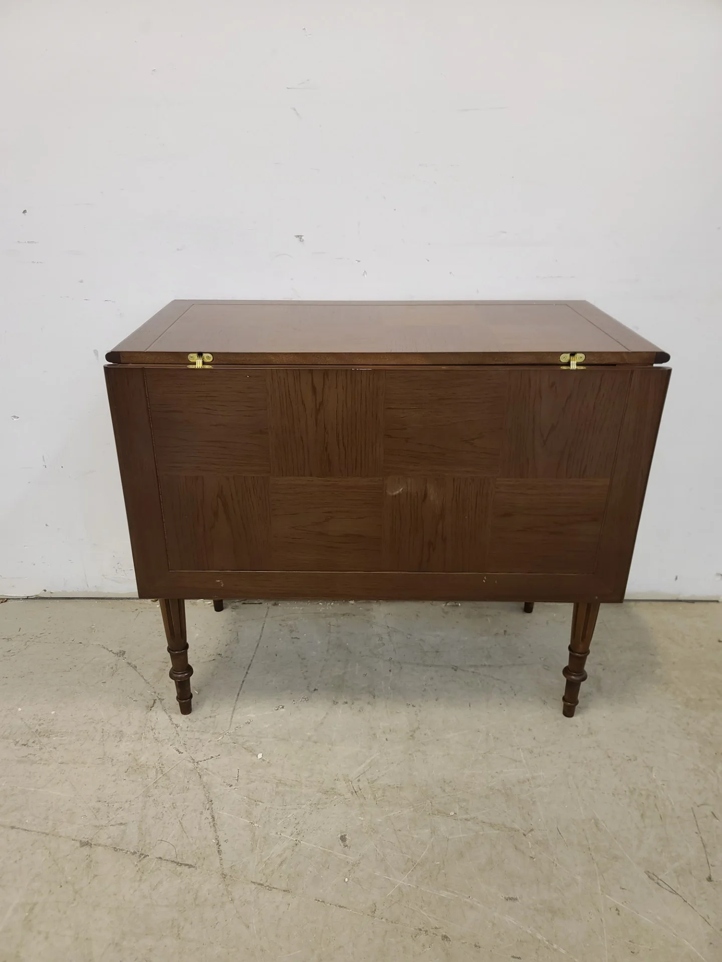 Vintage Solid Wood Drop-Leaf Dining Table #MR1 - Image 2