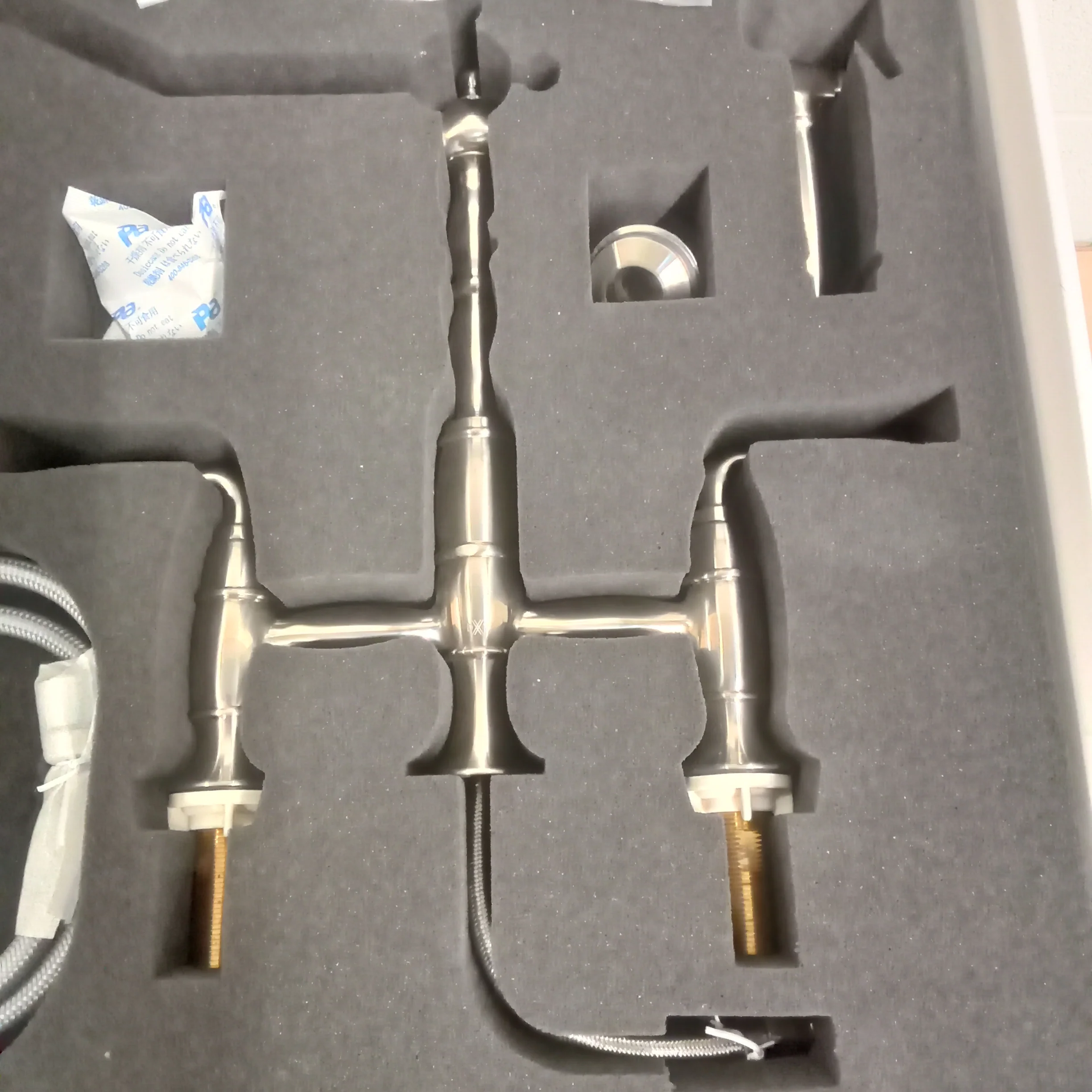 Widespread Kitchen Faucet with Side Spray - Image 3